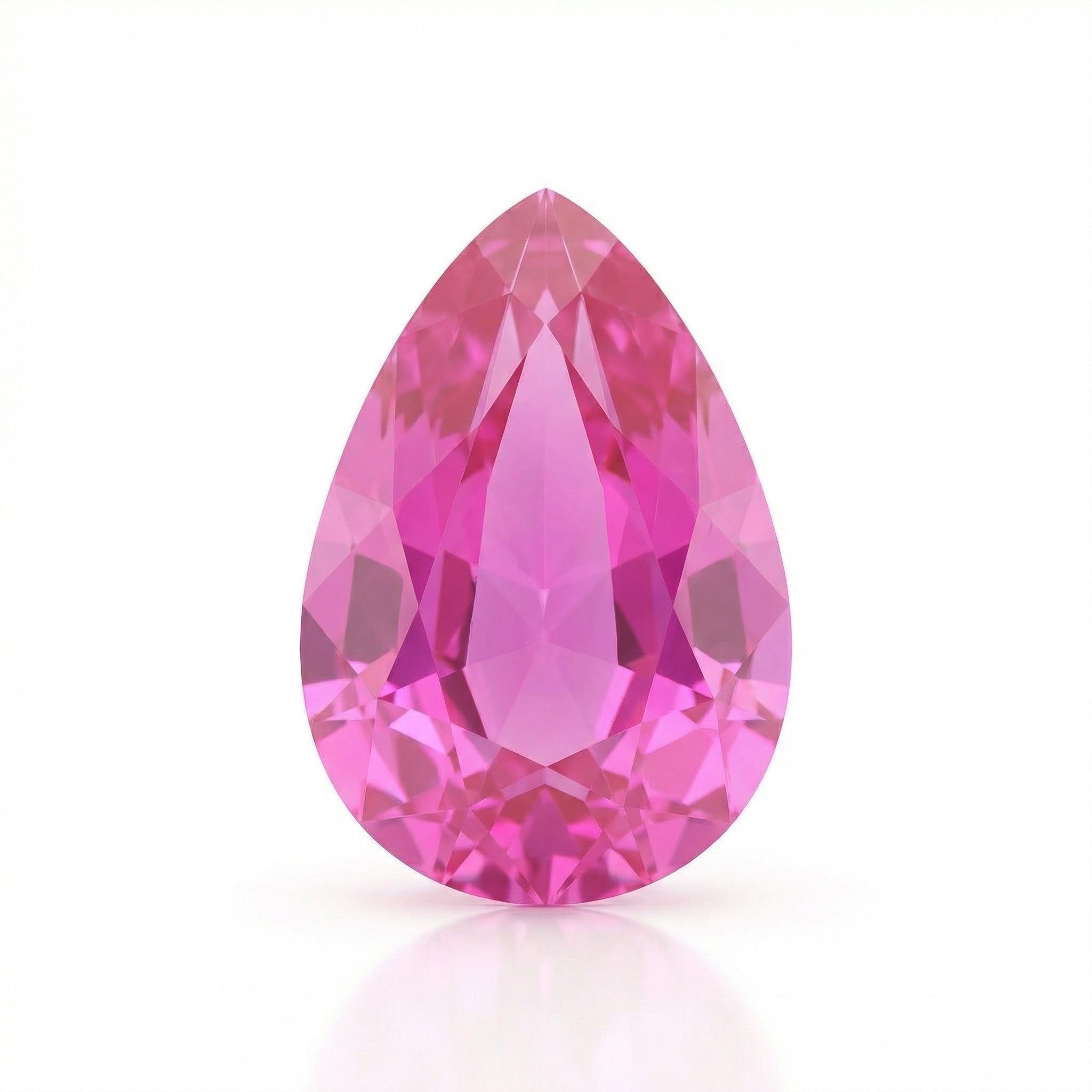 IGI Certified Laboratory Grown Pink Sapphire | 6.96 Carat Pear Cut | Premium Statement Gemstone-Saleh Sallom Main image