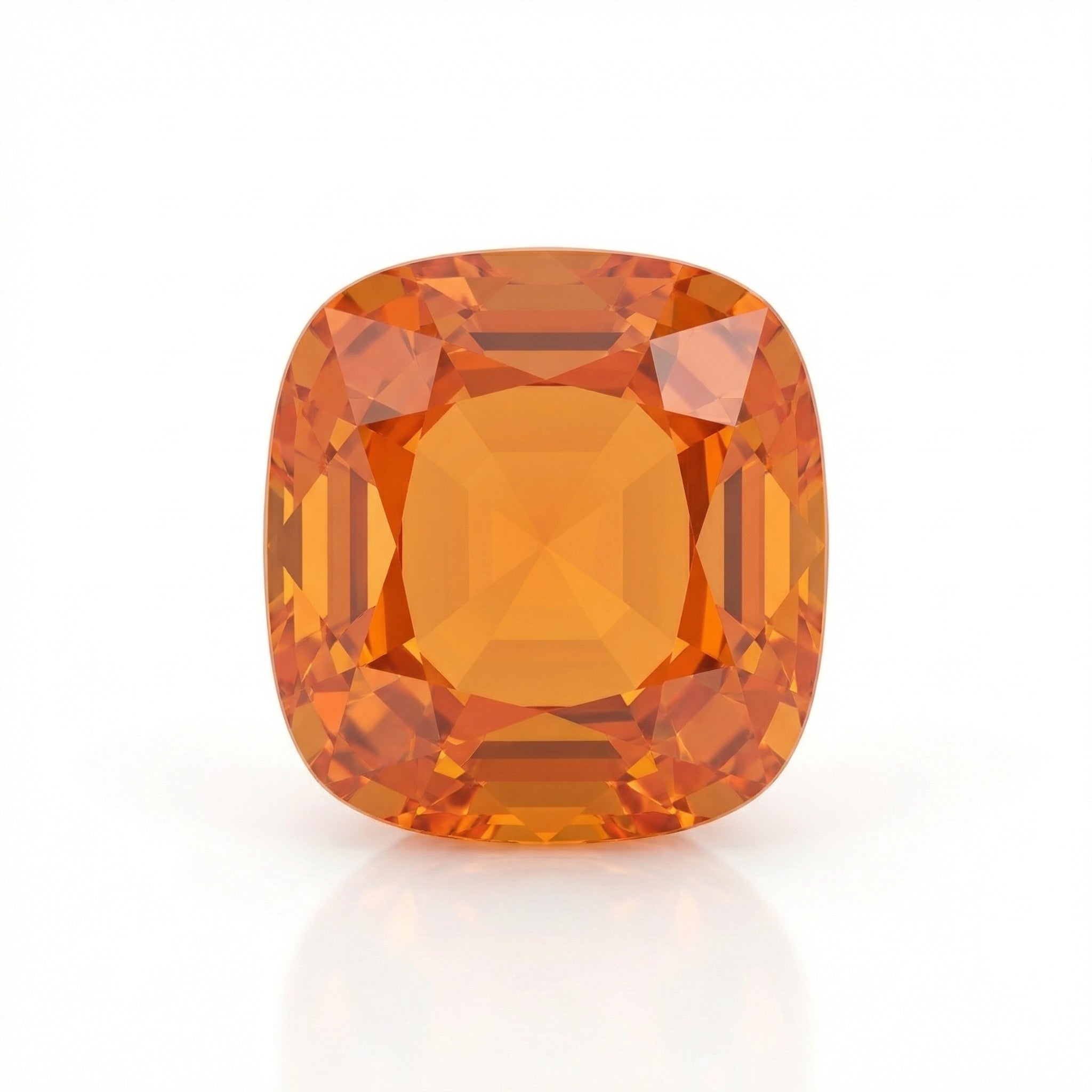 IGI Certified Laboratory Grown Orange Sapphire | 7.75 Carat Cushion Cut | Bold Luxury Statement Gemstone-Saleh Sallom Main image