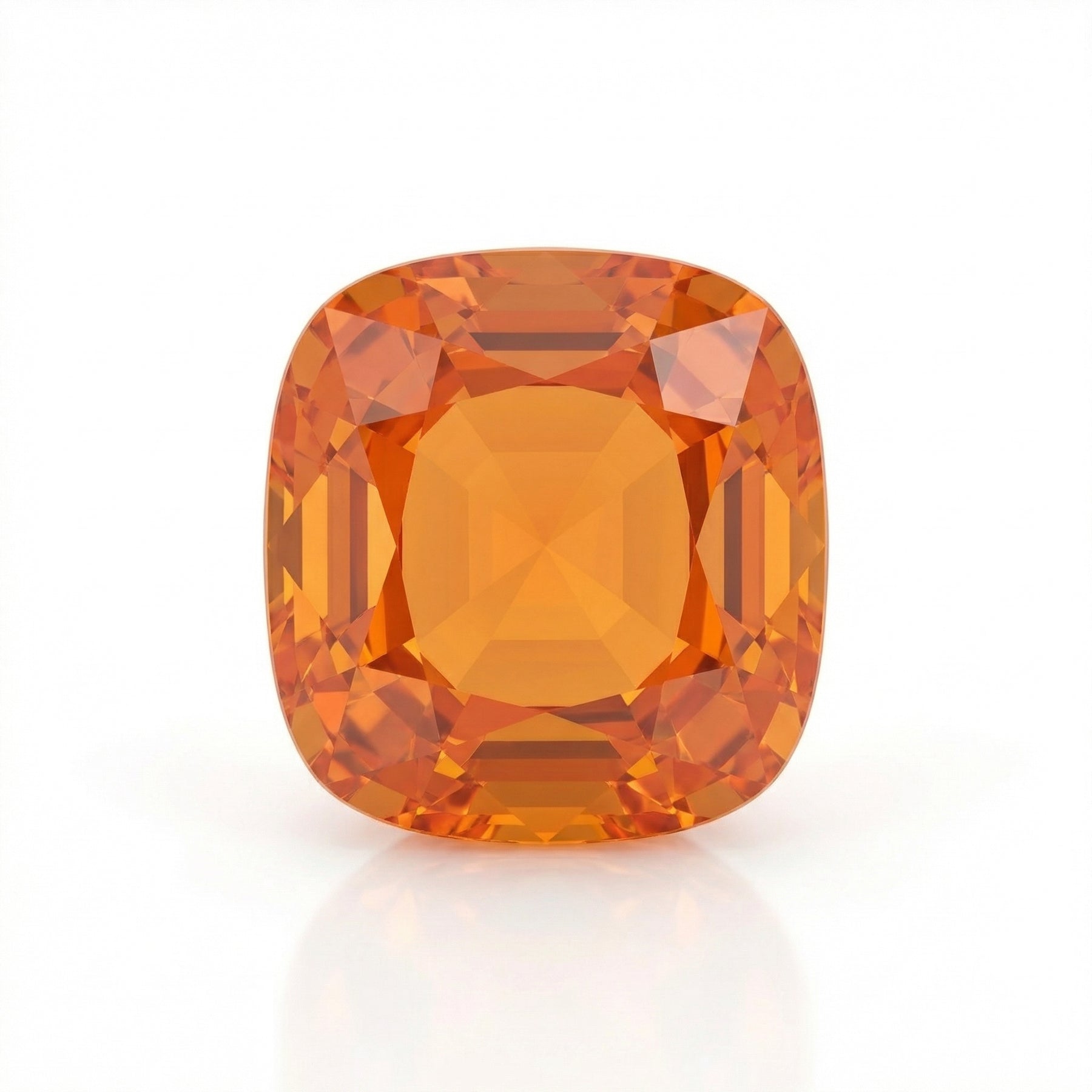 IGI Certified Laboratory Grown Orange Sapphire | 7.75 Carat Cushion Cut | Bold Luxury Statement Gemstone-Saleh Sallom