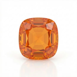 IGI Certified Laboratory Grown Orange Sapphire | 7.75 Carat Cushion Cut | Bold Luxury Statement Gemstone-Saleh Sallom