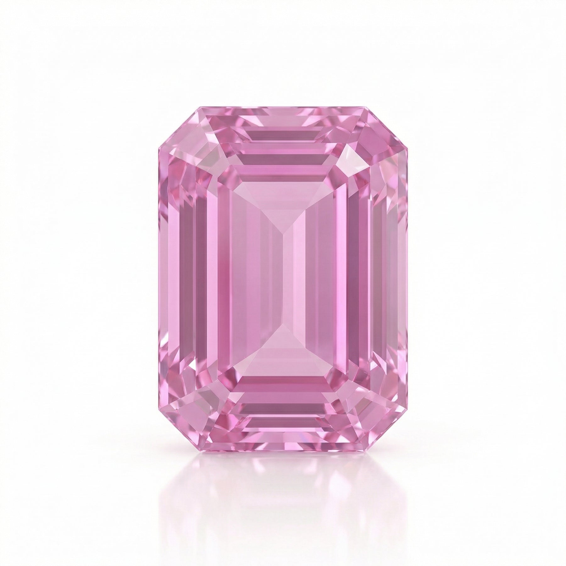 IGI Certified Laboratory Grown Purplish Pink Sapphire | 3.85 Carat Emerald Cut | Elegant Luxury Statement Gemstone-Saleh Sallom