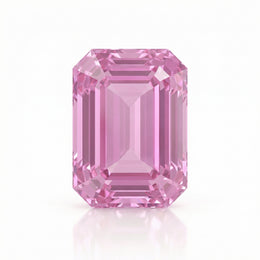 IGI Certified Laboratory Grown Purplish Pink Sapphire | 3.85 Carat Emerald Cut | Elegant Luxury Statement Gemstone-Saleh Sallom