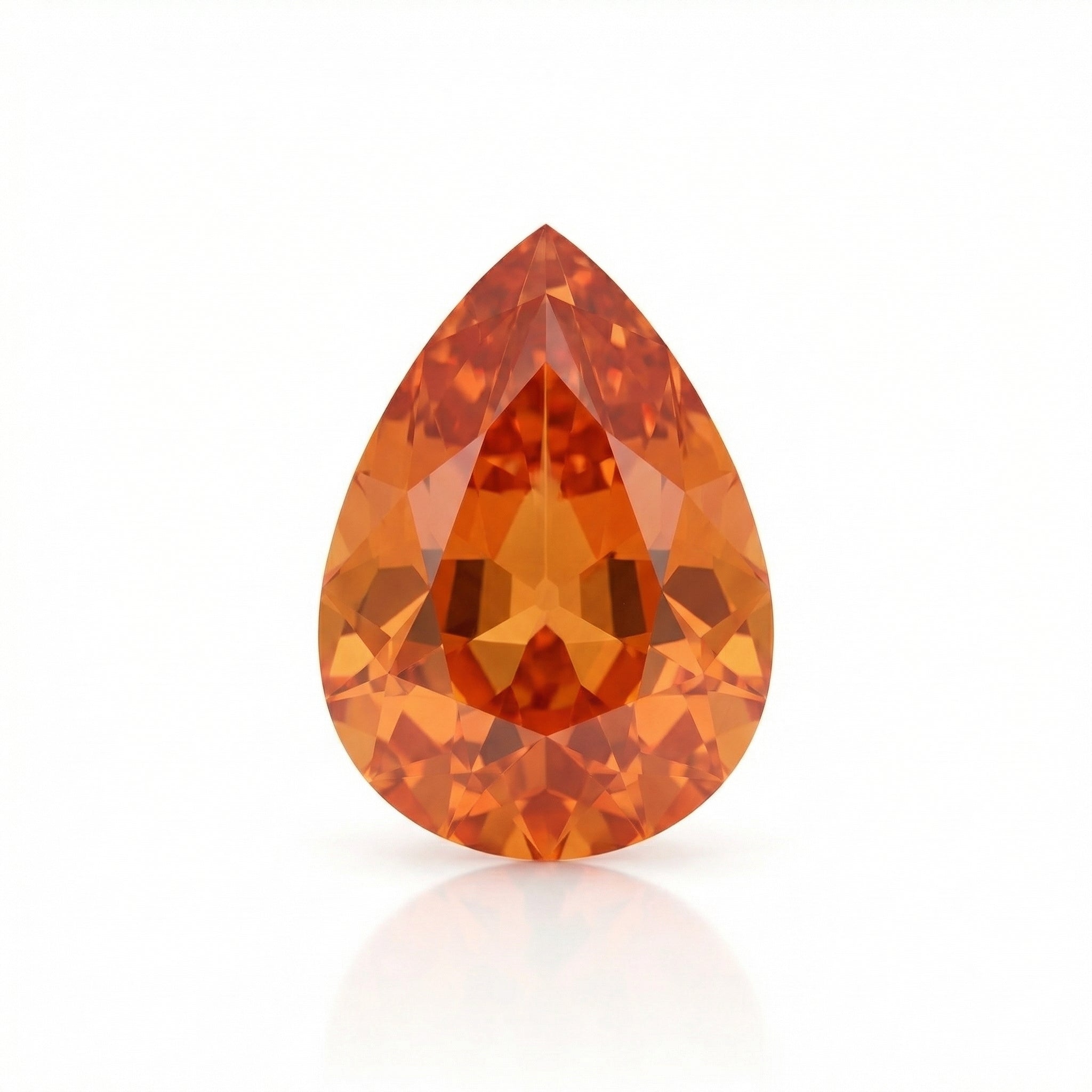 IGI Certified Laboratory Grown Orange Sapphire | 1.07 Carat Pear Cut | Elegant Fine Jewelry Gemstone-Saleh Sallom Main image