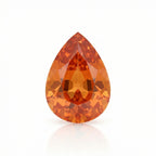 IGI Certified Laboratory Grown Orange Sapphire | 1.07 Carat Pear Cut | Elegant Fine Jewelry Gemstone-Saleh Sallom