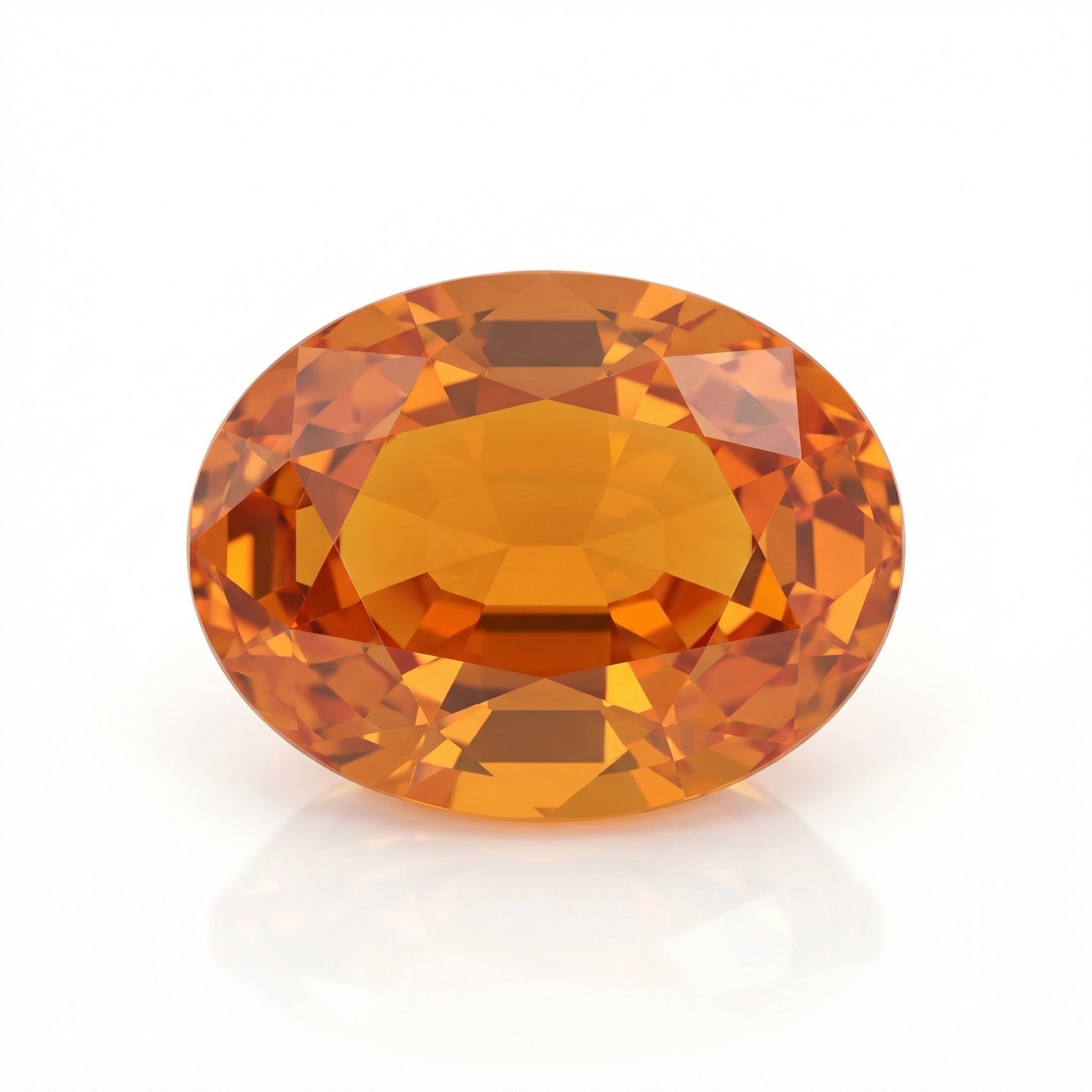 IGI Certified Laboratory Grown Yellowish Orange Sapphire | 7.31 Carat Oval Cut | Elegant Luxury Statement Gemstone-Saleh Sallom Main image