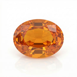 IGI Certified Laboratory Grown Yellowish Orange Sapphire | 7.31 Carat Oval Cut | Elegant Luxury Statement Gemstone-Saleh Sallom