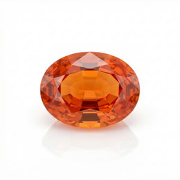 IGI Certified Laboratory Grown Reddish Orange Sapphire | 12.07 Carat Oval Cut | Bold Luxury Statement Gemstone-Saleh Sallom