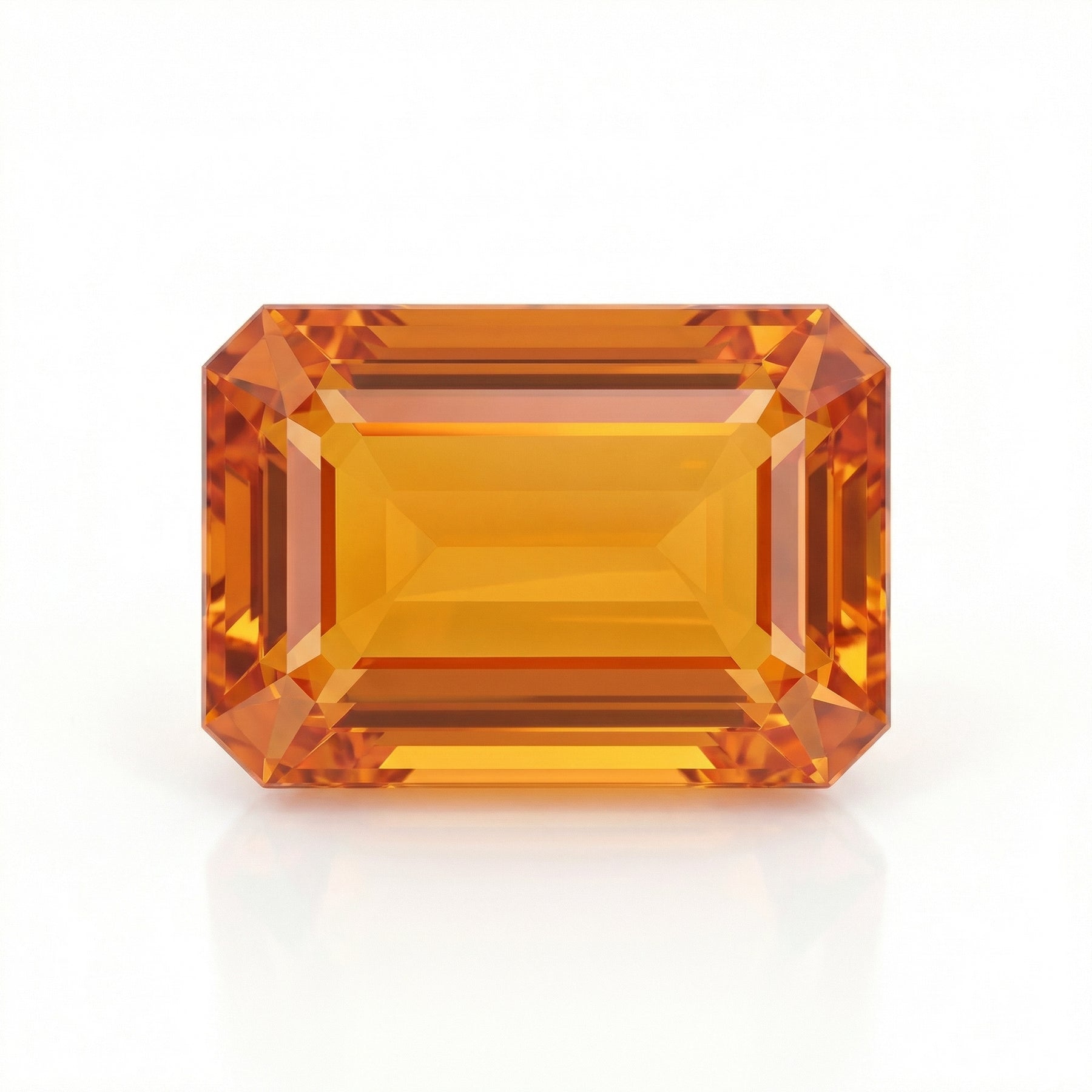 IGI Certified Laboratory Grown Yellowish Orange Sapphire | 12.05 Carat Emerald Cut | Ultra Luxury Statement Gemstone-Saleh Sallom