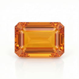 IGI Certified Laboratory Grown Yellowish Orange Sapphire | 12.05 Carat Emerald Cut | Ultra Luxury Statement Gemstone-Saleh Sallom