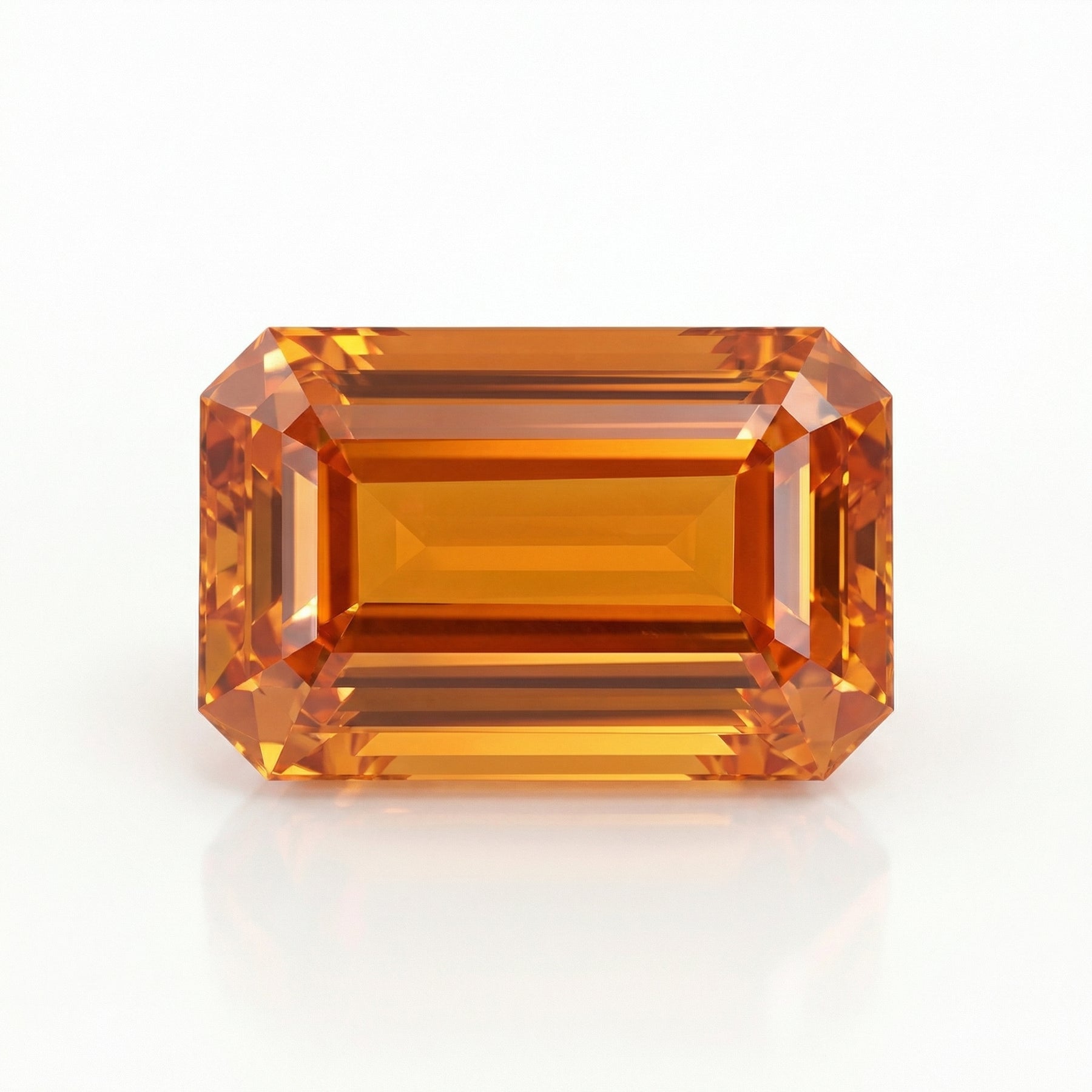 IGI Certified Laboratory Grown Yellowish Orange Sapphire | 12.05 Carat Emerald Cut | Ultra Luxury Statement Gemstone-Saleh Sallom