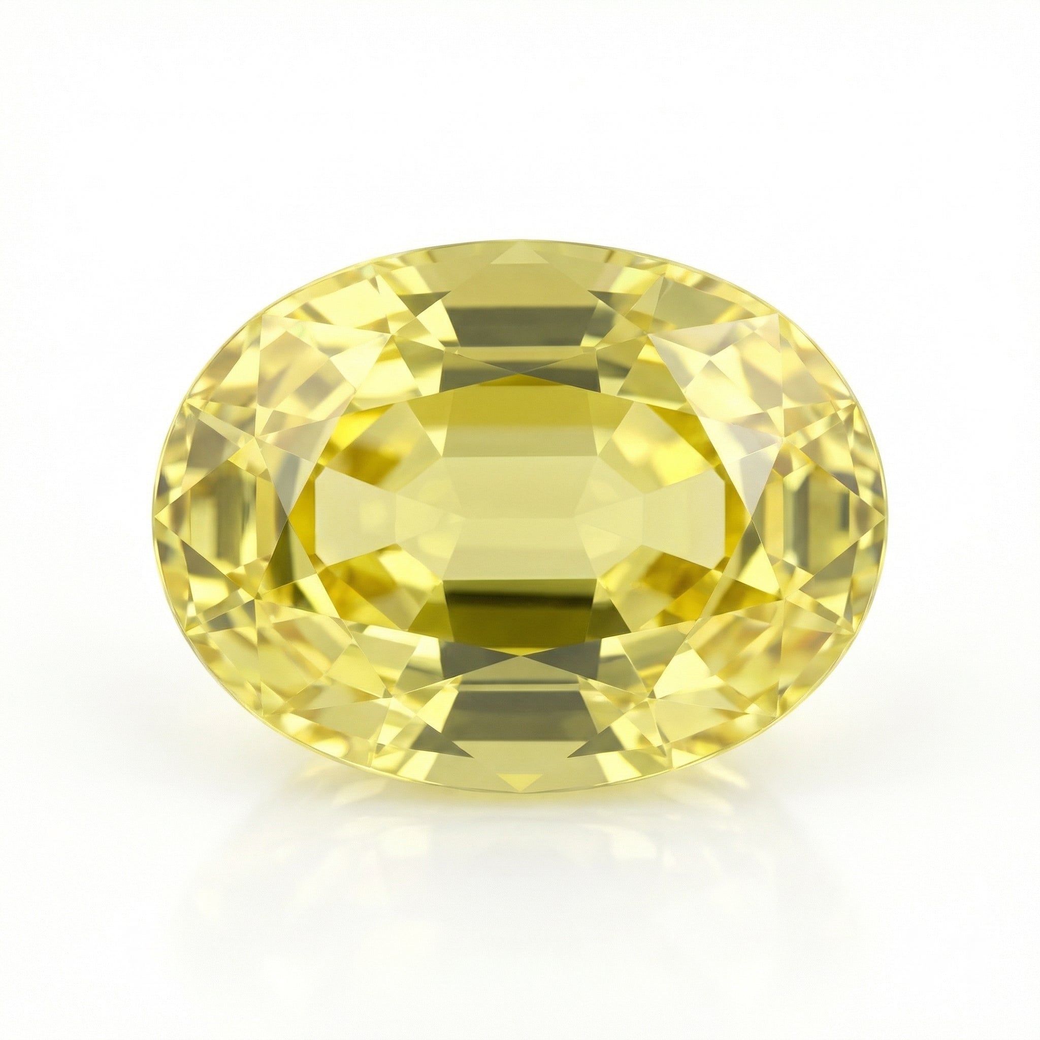IGI Certified Laboratory Grown Yellow Sapphire | 6.11 Carat Oval Cut | Premium Statement Gemstone-Saleh Sallom Main image