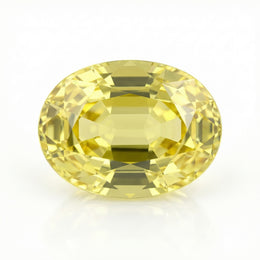 IGI Certified Laboratory Grown Yellow Sapphire | 6.11 Carat Oval Cut | Premium Statement Gemstone-Saleh Sallom