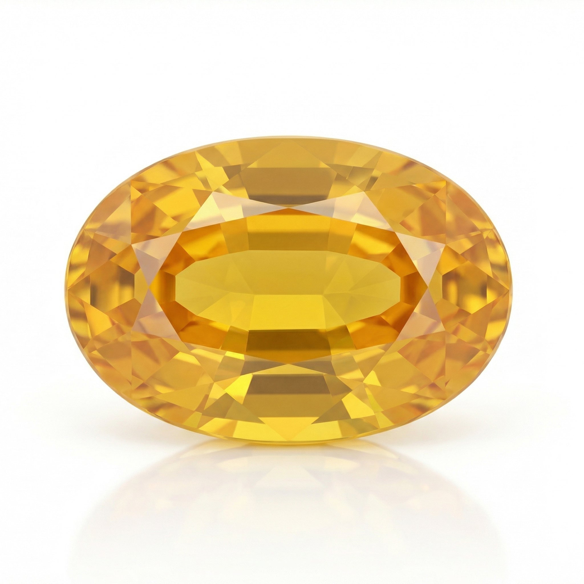 IGI Certified Laboratory Grown Orangy Yellow Sapphire | 9.93 Carat Oval Cut | Premium Statement Gemstone-Saleh Sallom Main image