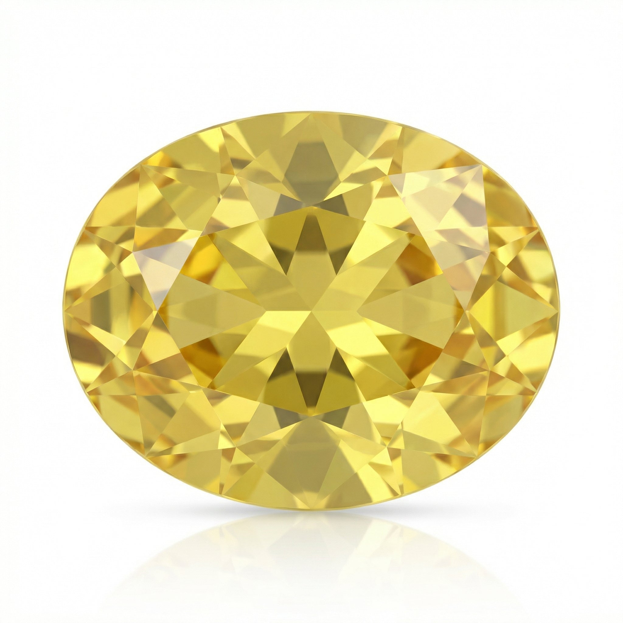 IGI Certified Laboratory Grown Yellow Sapphire | 4.66 Carat Oval Cut | Elegant Luxury Gemstone-Saleh Sallom Main image