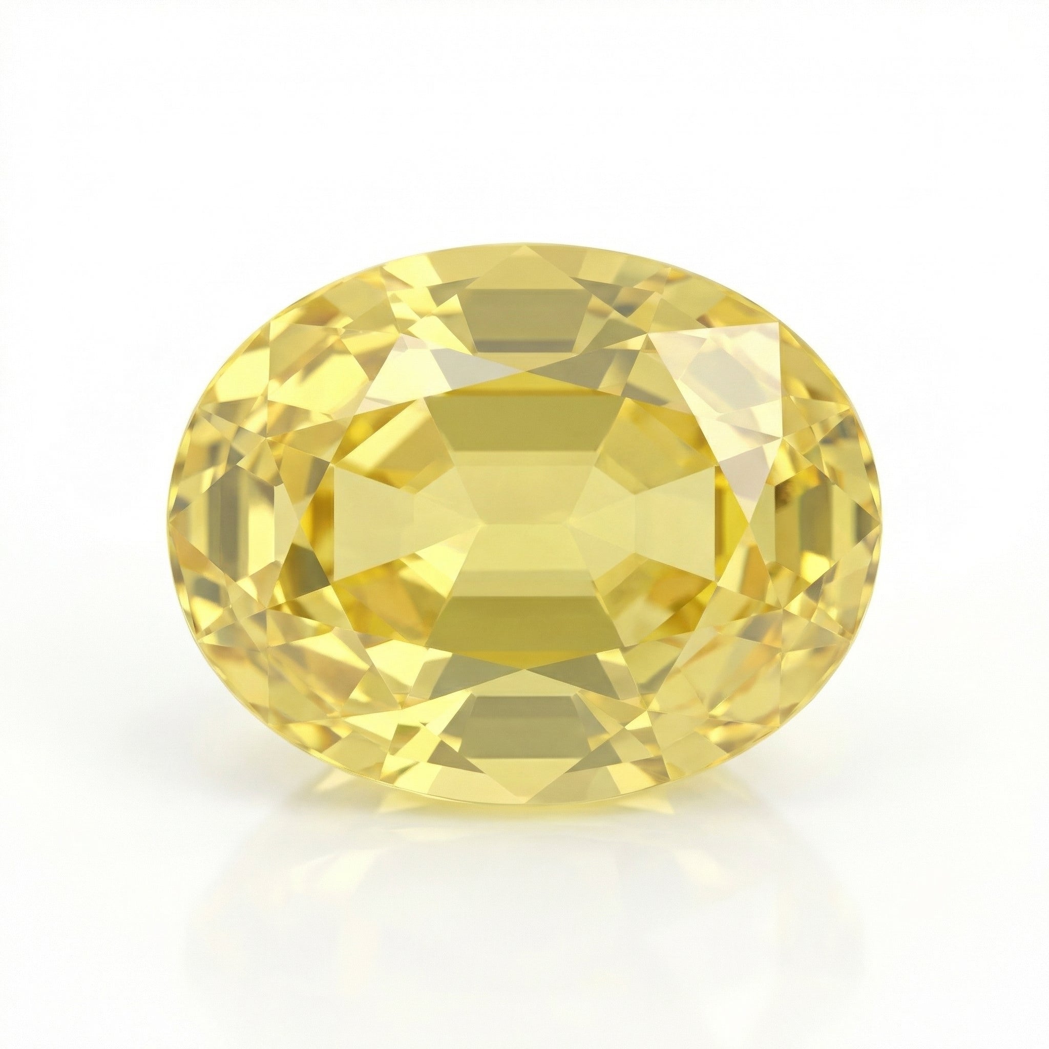 IGI Certified Colored Stone Card | 5.23 Carat Laboratory Grown Yellow Sapphire | Authenticity Guarantee-Saleh Sallom Main image