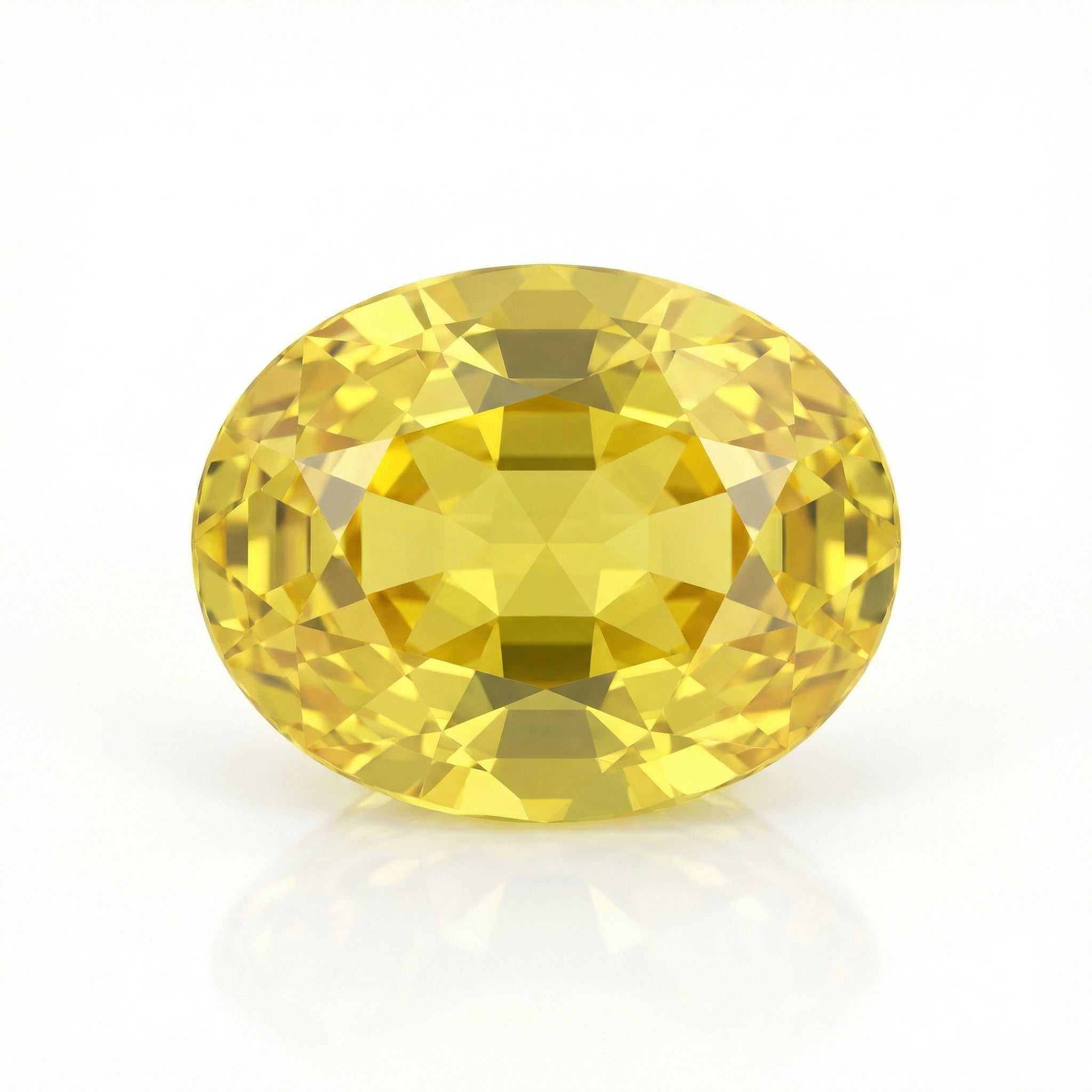 rtified Laboratory Grown Yellow Sapphire | 6.91 Carat Oval Cut | Premium Statement Gemstone-Saleh Sallom Main image