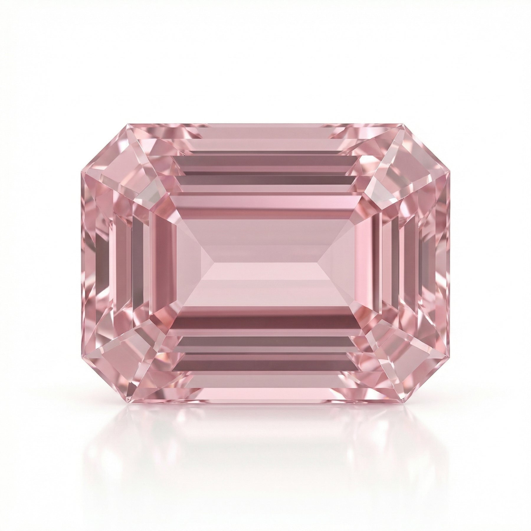 IGI Certified Laboratory Grown Orangy Pink Sapphire | 1.72 Carat Emerald Cut | Elegant Unique Gemstone-Saleh Sallom