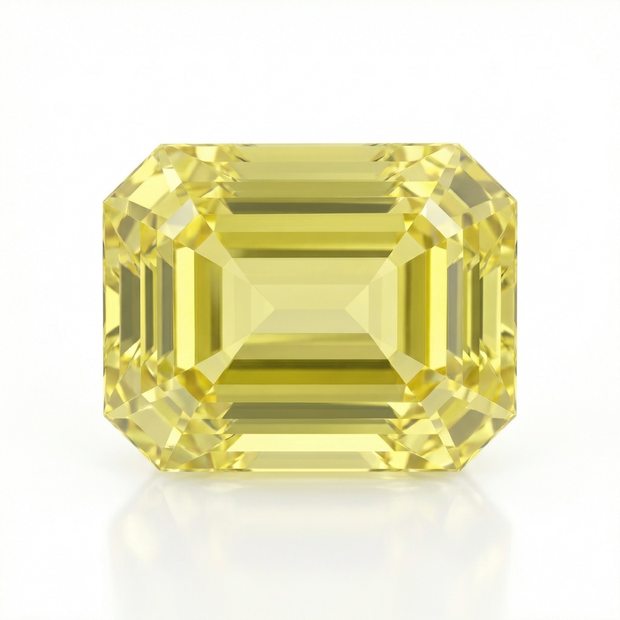 IGI Certified Laboratory Grown Yellow Sapphire | 3.63 Carat Emerald Cut | Elegant Luxury Gemstone-Saleh Sallom Main image