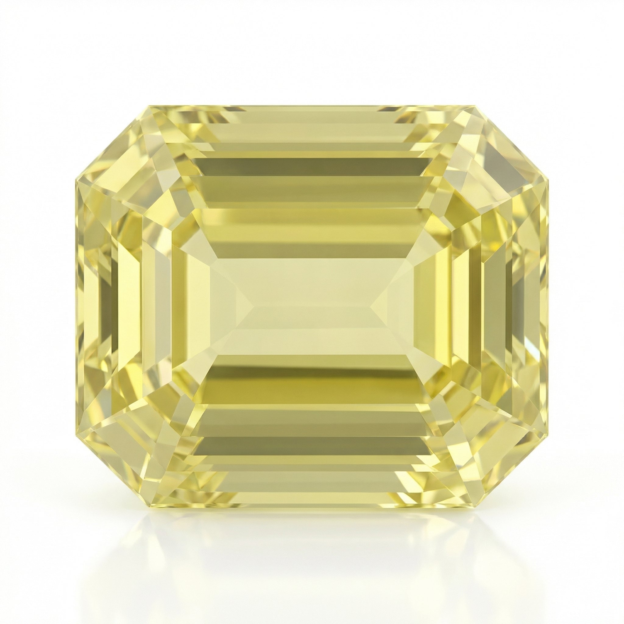 IGI Certified Laboratory Grown Yellow Sapphire | 15.21 Carat Emerald Cut | High Jewelry Statement Gemstone-Saleh Sallom Main image