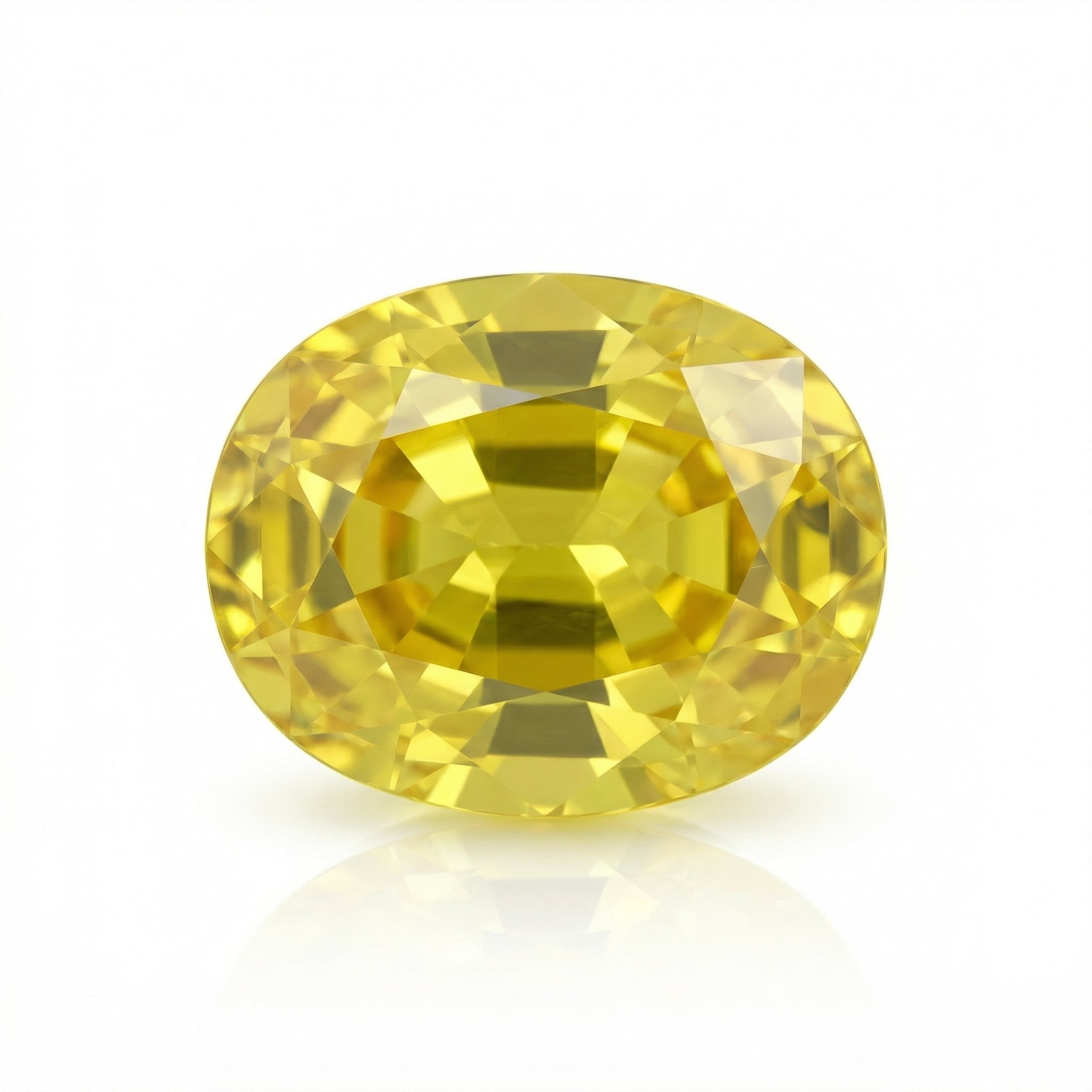 IGI Certified Laboratory Grown Yellow Sapphire | 23.95 Carat Oval Cut | Ultra High Jewelry Statement Gemstone-Saleh Sallom Main image