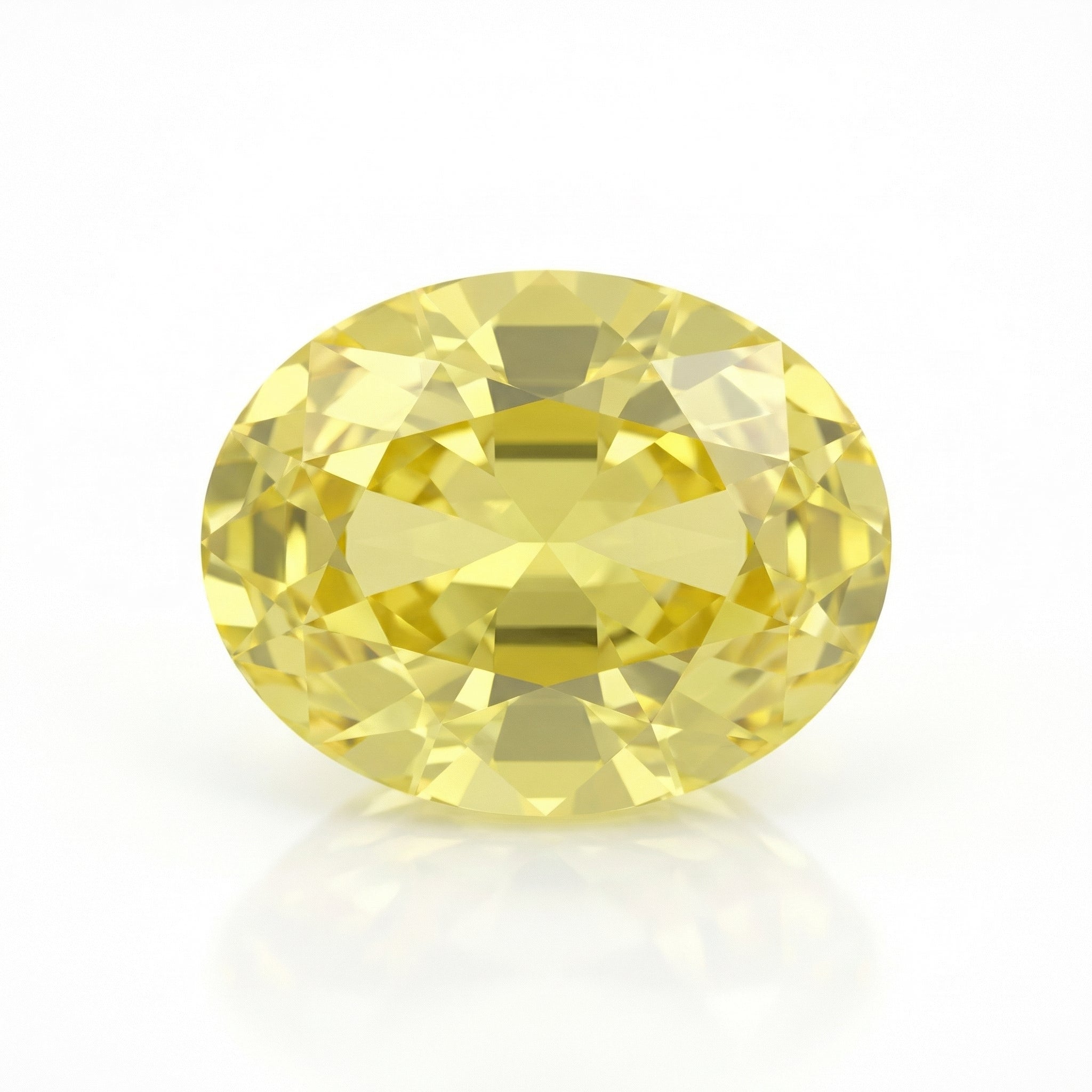 IGI Certified Laboratory Grown Yellow Sapphire | 5.96 Carat Oval Cut | Bright Yellow Luxury Gemstone-Saleh Sallom Main image