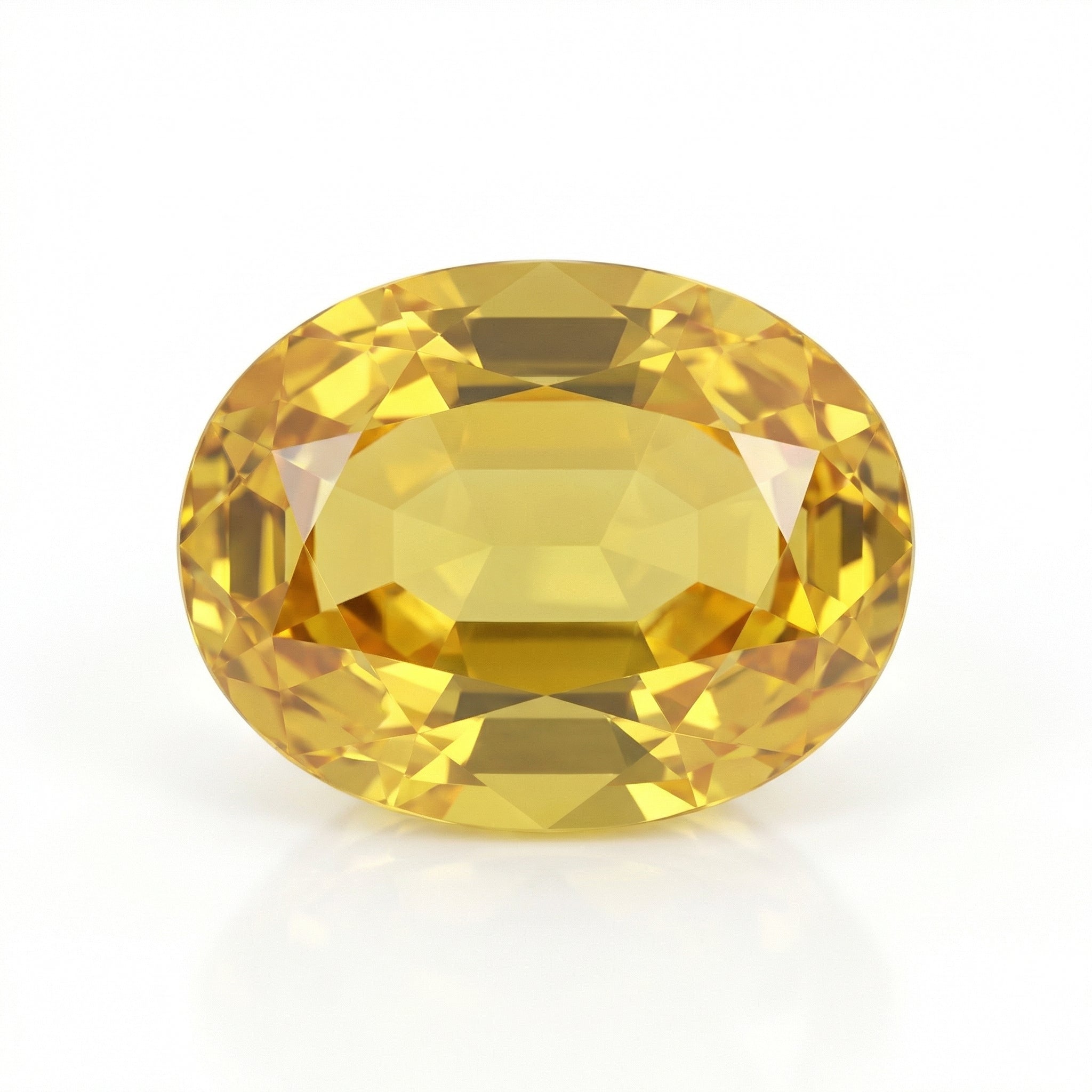 IGI Certified Laboratory Grown Yellow Sapphire | 8.97 Carat Oval Cut | Premium Yellow Statement Gemstone-Saleh Sallom Main image