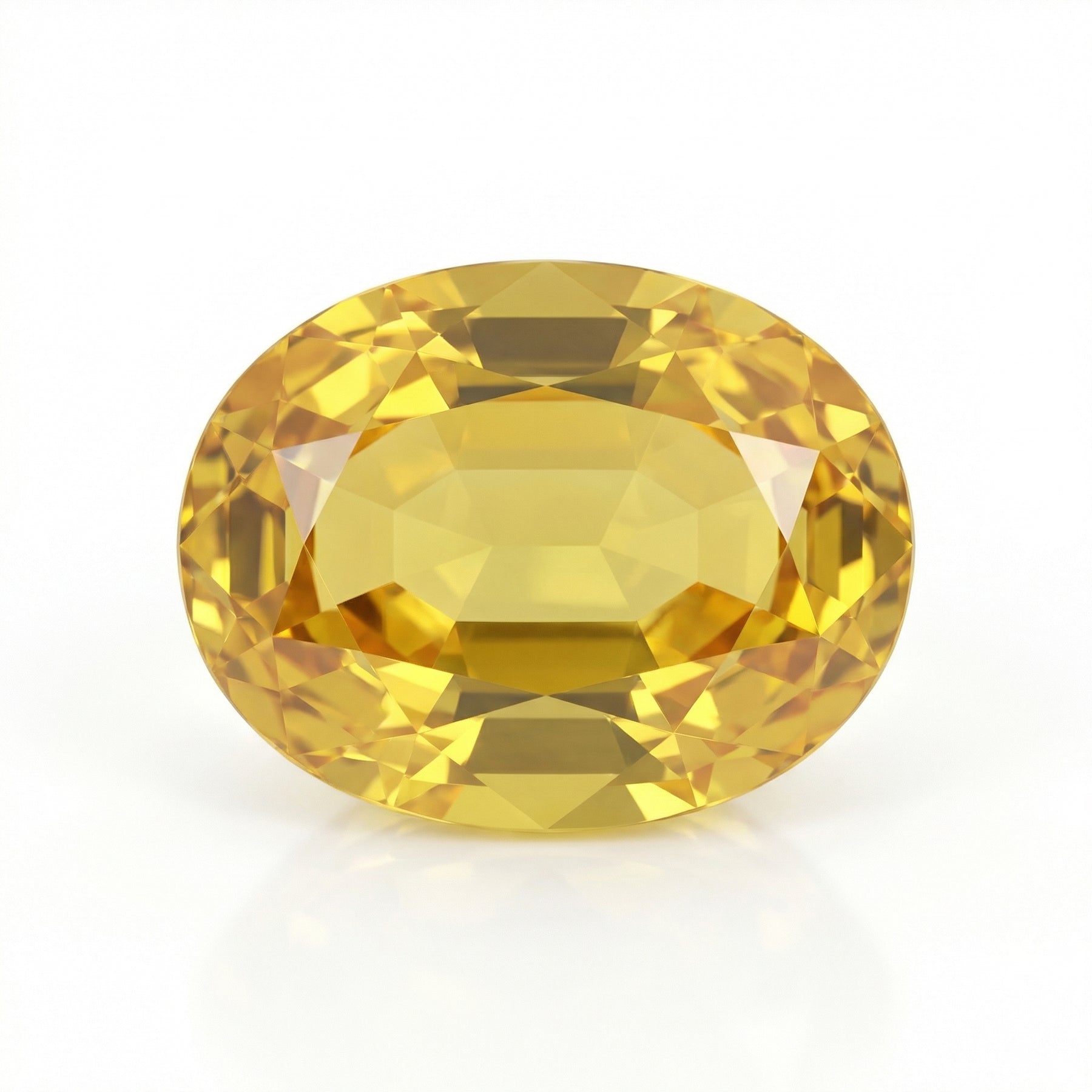 IGI Certified Laboratory Grown Yellow Sapphire | 8.97 Carat Oval Cut | Premium Yellow Statement Gemstone-Saleh Sallom