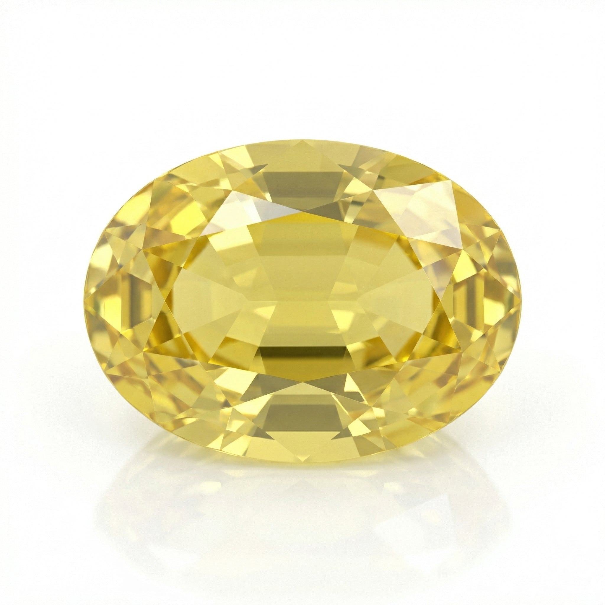 IGI Certified Laboratory Grown Yellow Sapphire | 5.62 Carat Oval Cut | Bright Yellow Luxury Gemstone-Saleh Sallom Main image