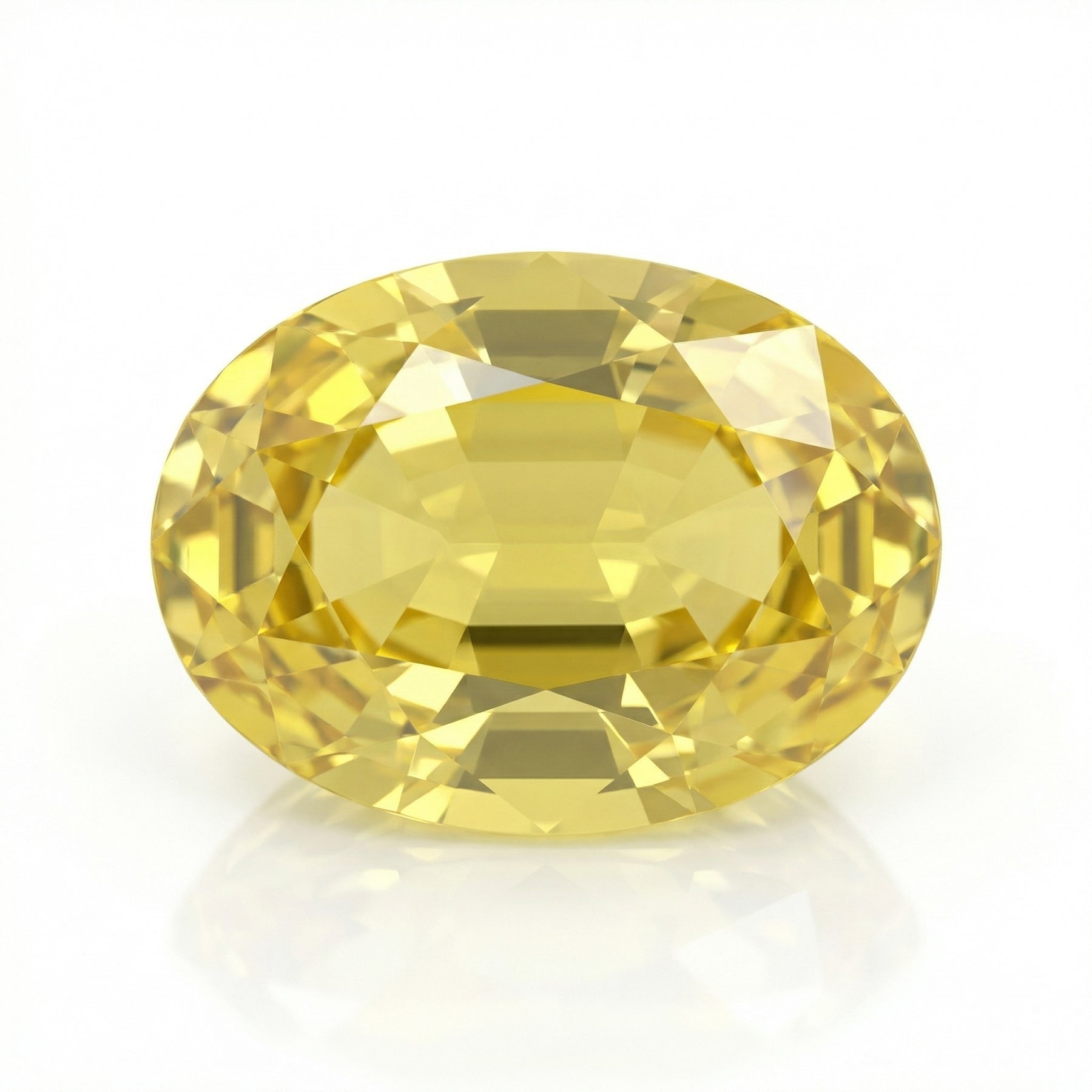 IGI Certified Laboratory Grown Yellow Sapphire | 5.62 Carat Oval Cut | Bright Yellow Luxury Gemstone-Saleh Sallom