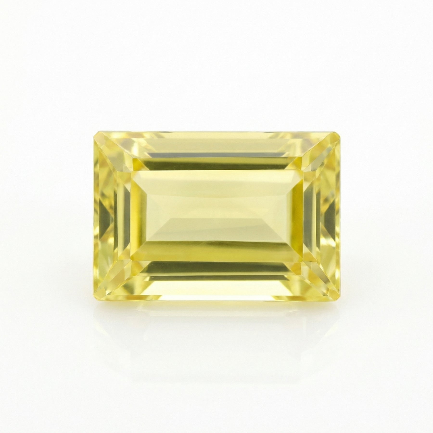IGI Certified Laboratory Grown Yellow Sapphire | 5.57 Carat Rectangular Step Cut | Elegant Yellow Gemstone-Saleh Sallom