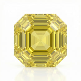 IGI Certified Laboratory Grown Yellow Sapphire | 6.24 Carat Square Emerald Cut | Bright Yellow Luxury Gemstone-Saleh Sallom