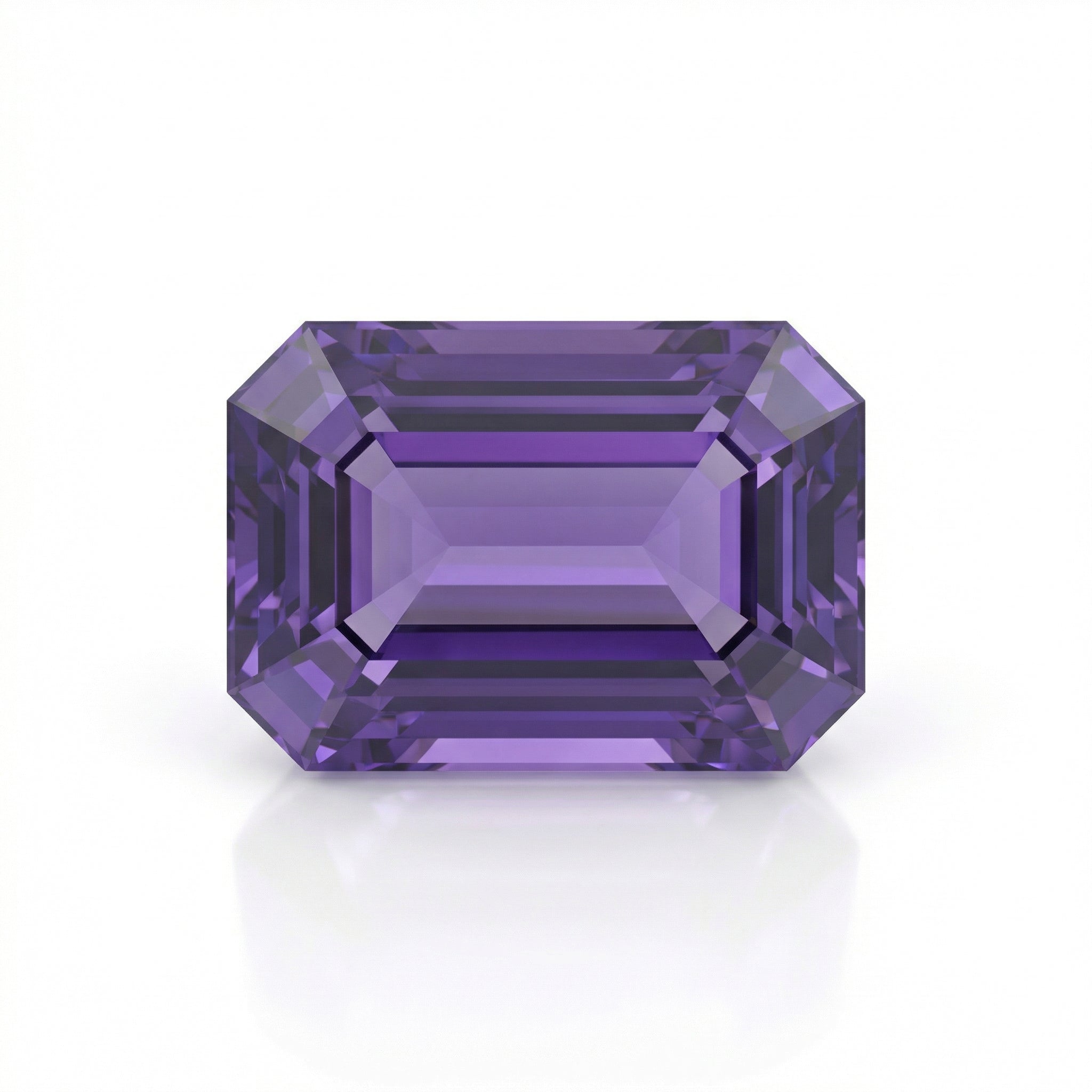 IGI Certified Color Change Sapphire | 6.67 Carat Emerald Cut | Purplish Violet to Purple Rare Gemstone-Saleh Sallom Main image