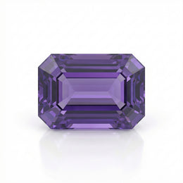 IGI Certified Color Change Sapphire | 6.67 Carat Emerald Cut | Purplish Violet to Purple Rare Gemstone-Saleh Sallom