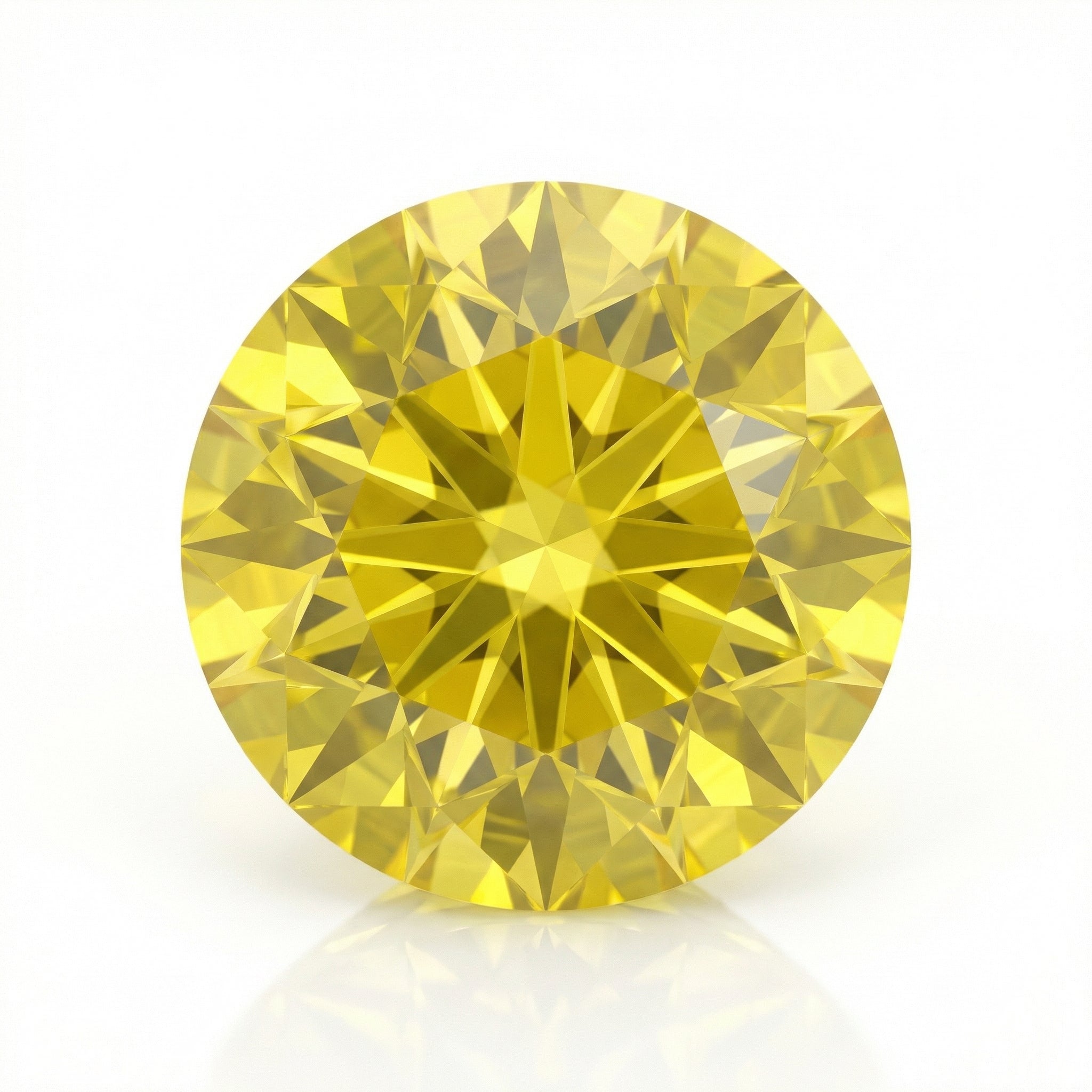 IGI Certified Laboratory Grown Yellow Sapphire | 3.81 Carat Round Cut | Bright Yellow Gemstone-Saleh Sallom Main image
