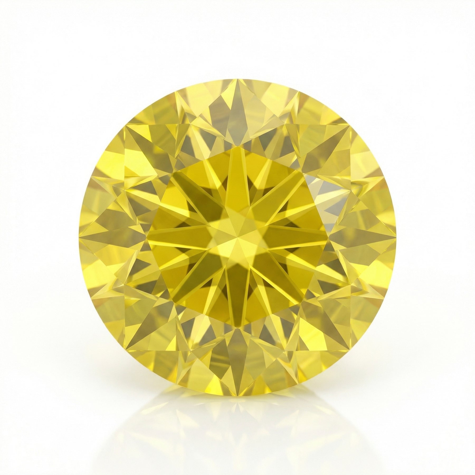 IGI Certified Laboratory Grown Yellow Sapphire | 3.81 Carat Round Cut | Bright Yellow Gemstone-Saleh Sallom