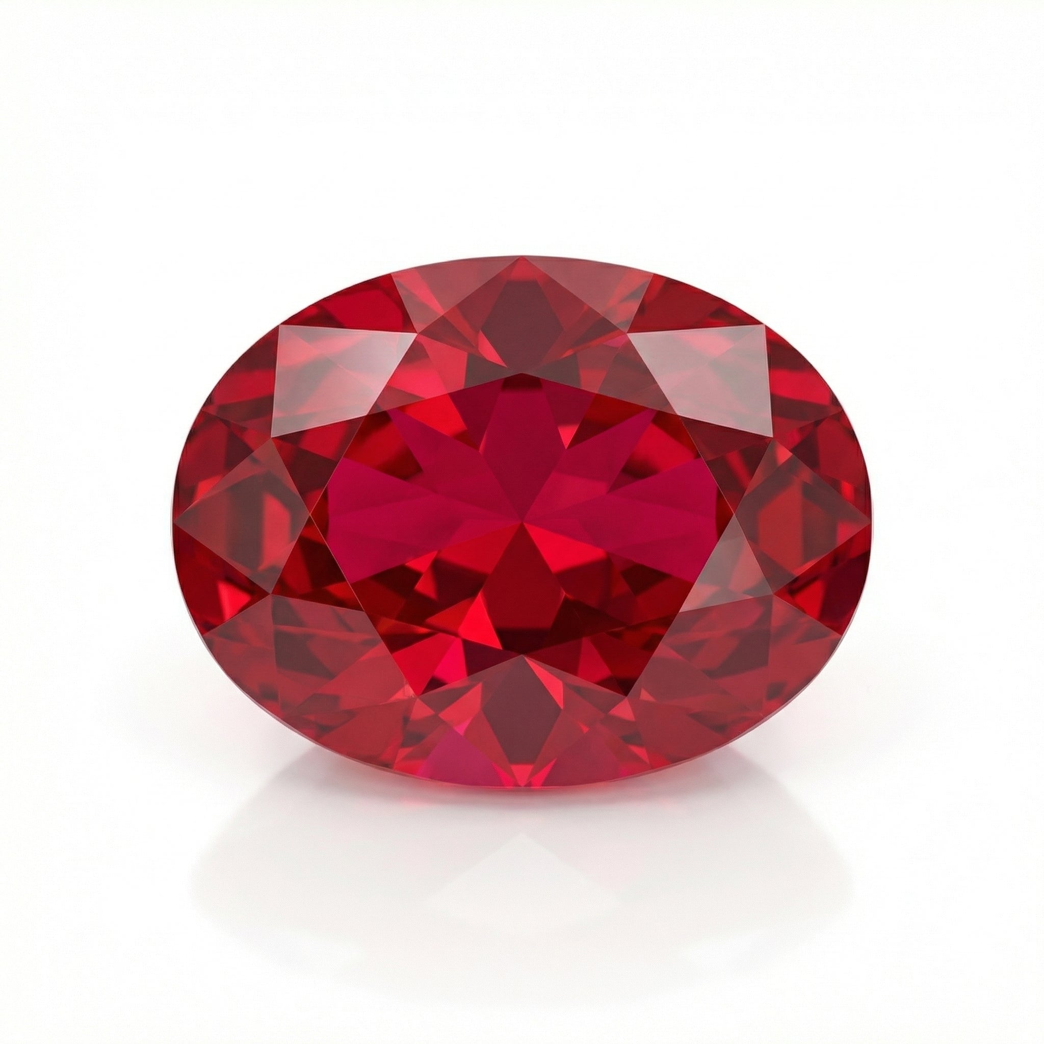 IGI Certified Laboratory Grown Ruby | 6.99 Carat Oval Brilliant Cut | Purplish Red Luxury Gemstone-Saleh Sallom Main image