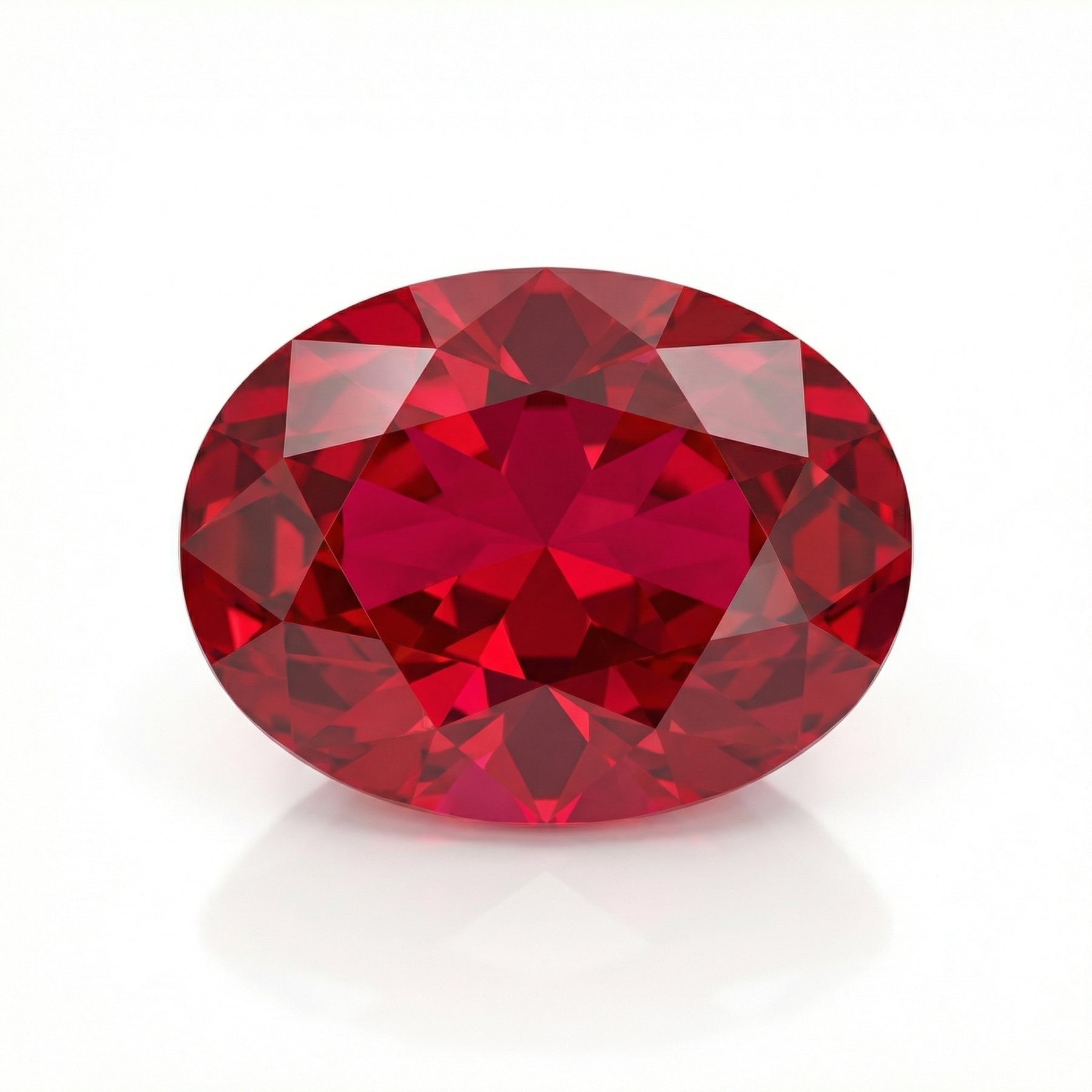 IGI Certified Laboratory Grown Ruby | 6.99 Carat Oval Brilliant Cut | Purplish Red Luxury Gemstone-Saleh Sallom