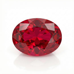 IGI Certified Laboratory Grown Ruby | 6.99 Carat Oval Brilliant Cut | Purplish Red Luxury Gemstone-Saleh Sallom