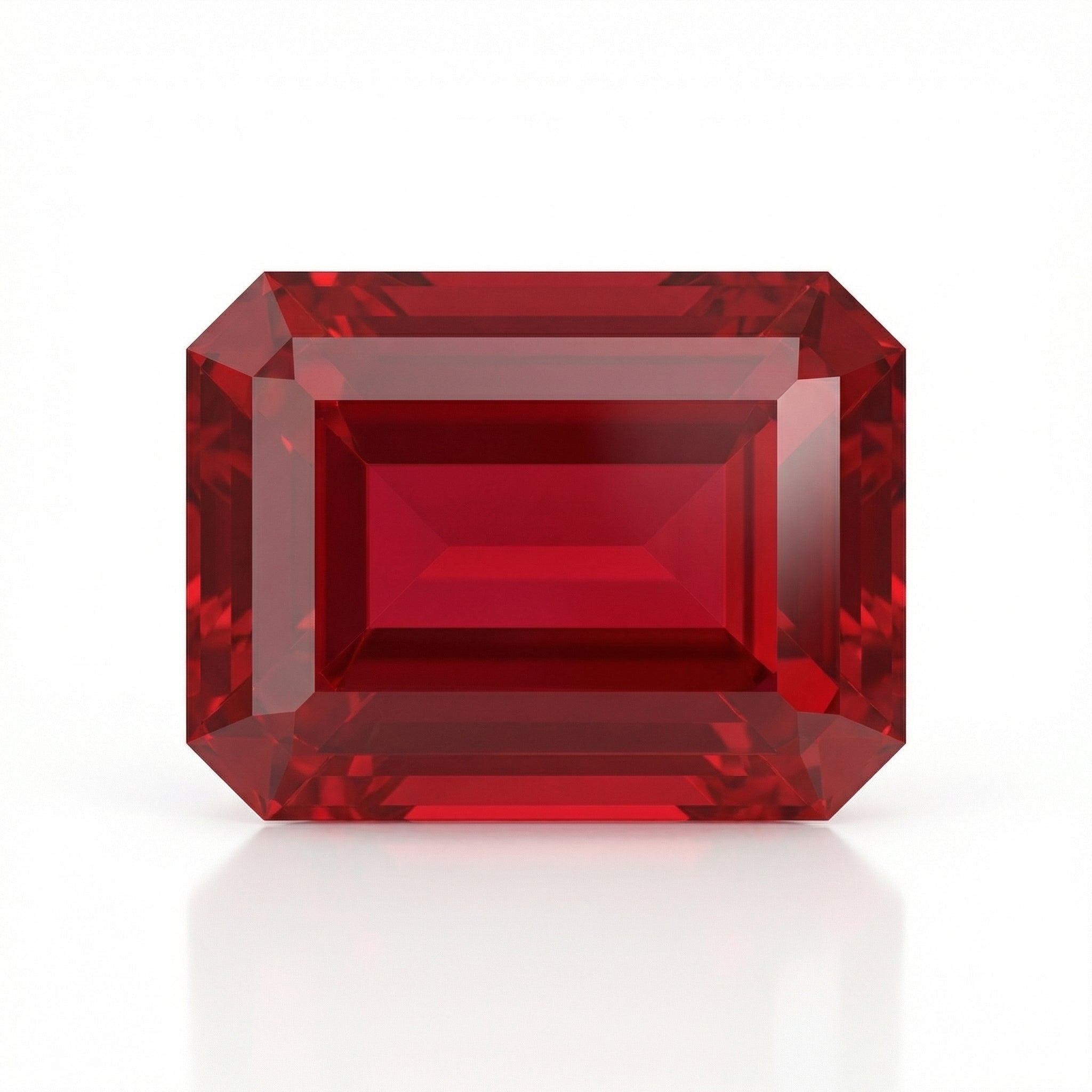 IGI Certified Laboratory Grown Ruby | 13.89 Carat Emerald Cut | Purplish Red High Jewelry Gemstone-Saleh Sallom Main image
