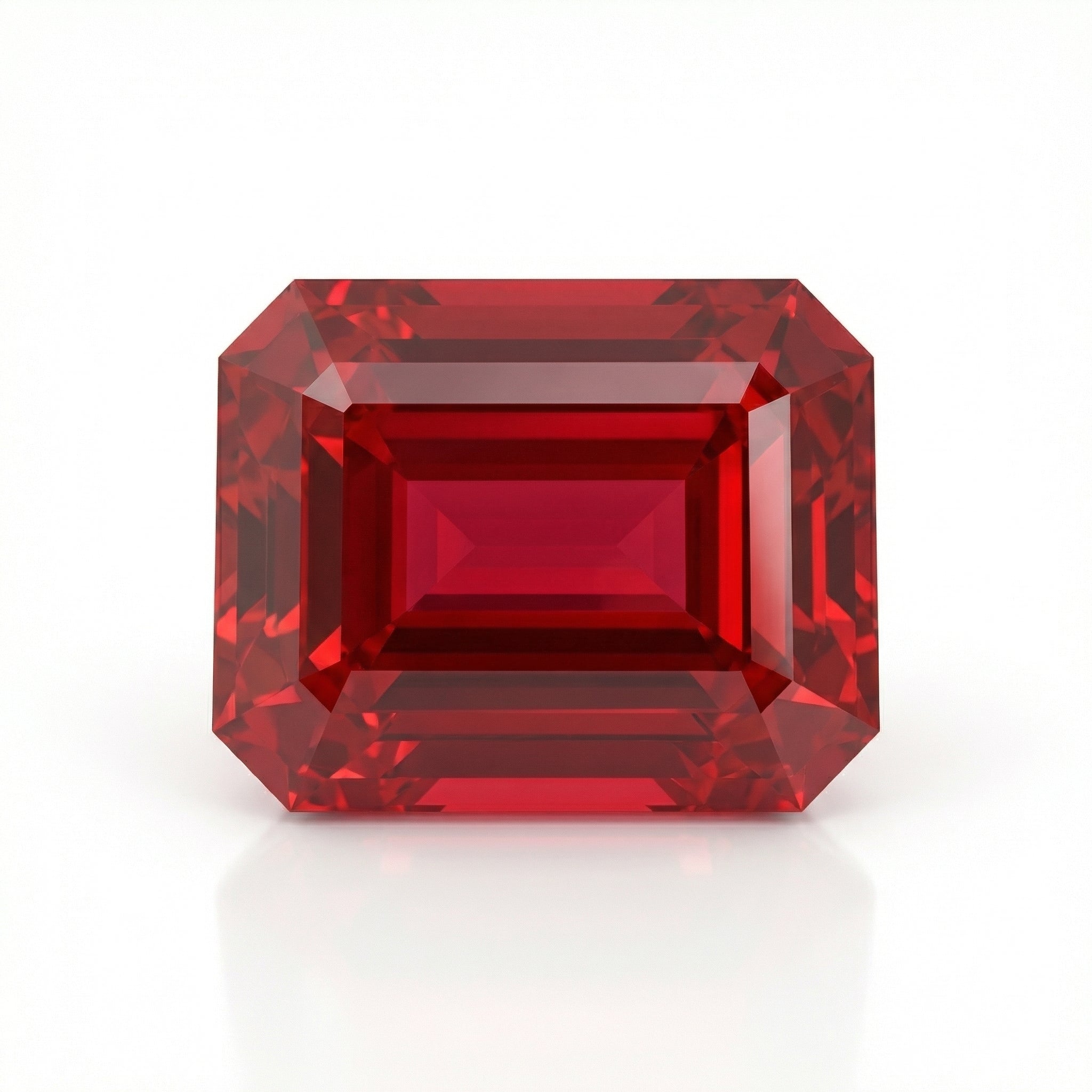 IGI Certified Laboratory Grown Ruby | 11.51 Carat Emerald Cut | Purplish Red High Jewelry Gemstone-Saleh Sallom Main image