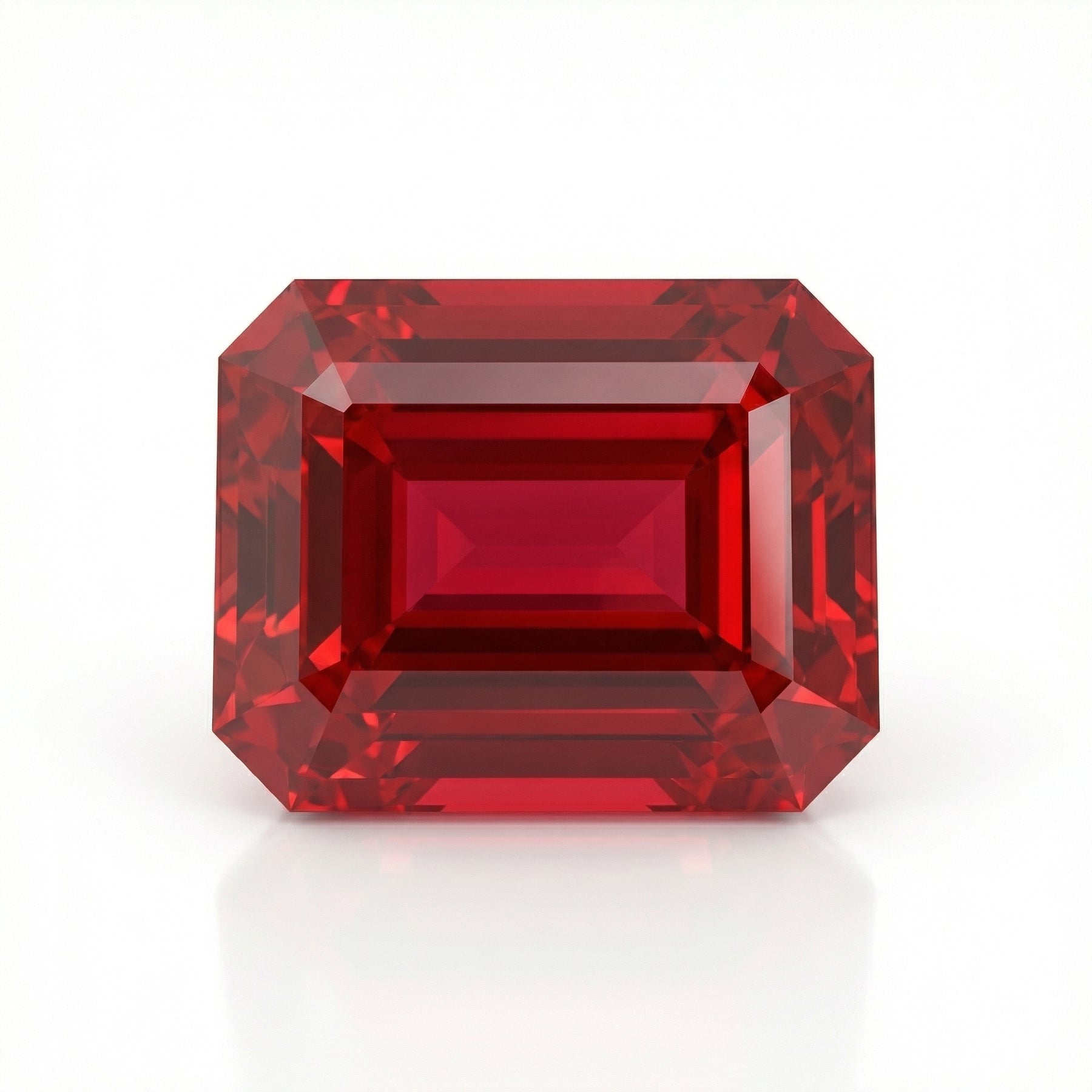 IGI Certified Laboratory Grown Ruby | 11.51 Carat Emerald Cut | Purplish Red High Jewelry Gemstone-Saleh Sallom
