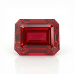 IGI Certified Laboratory Grown Ruby | 11.51 Carat Emerald Cut | Purplish Red High Jewelry Gemstone-Saleh Sallom