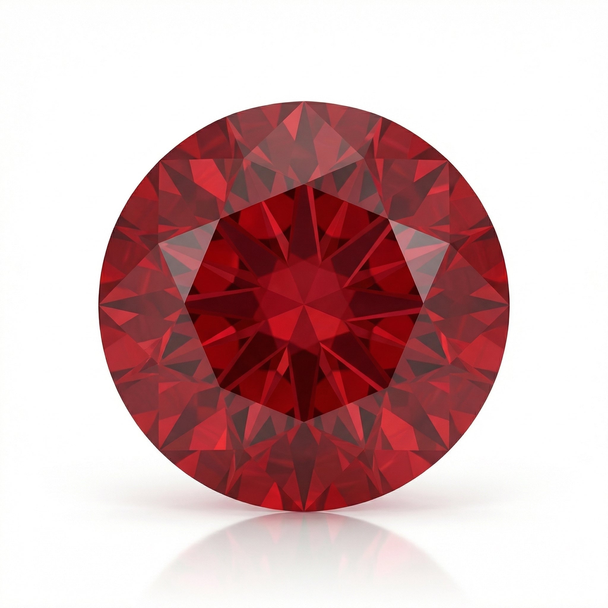 IGI Certified Laboratory Grown Ruby | 5.54 Carat Round Mixed Cut | Purplish Red Luxury Gemstone-Saleh Sallom Main image