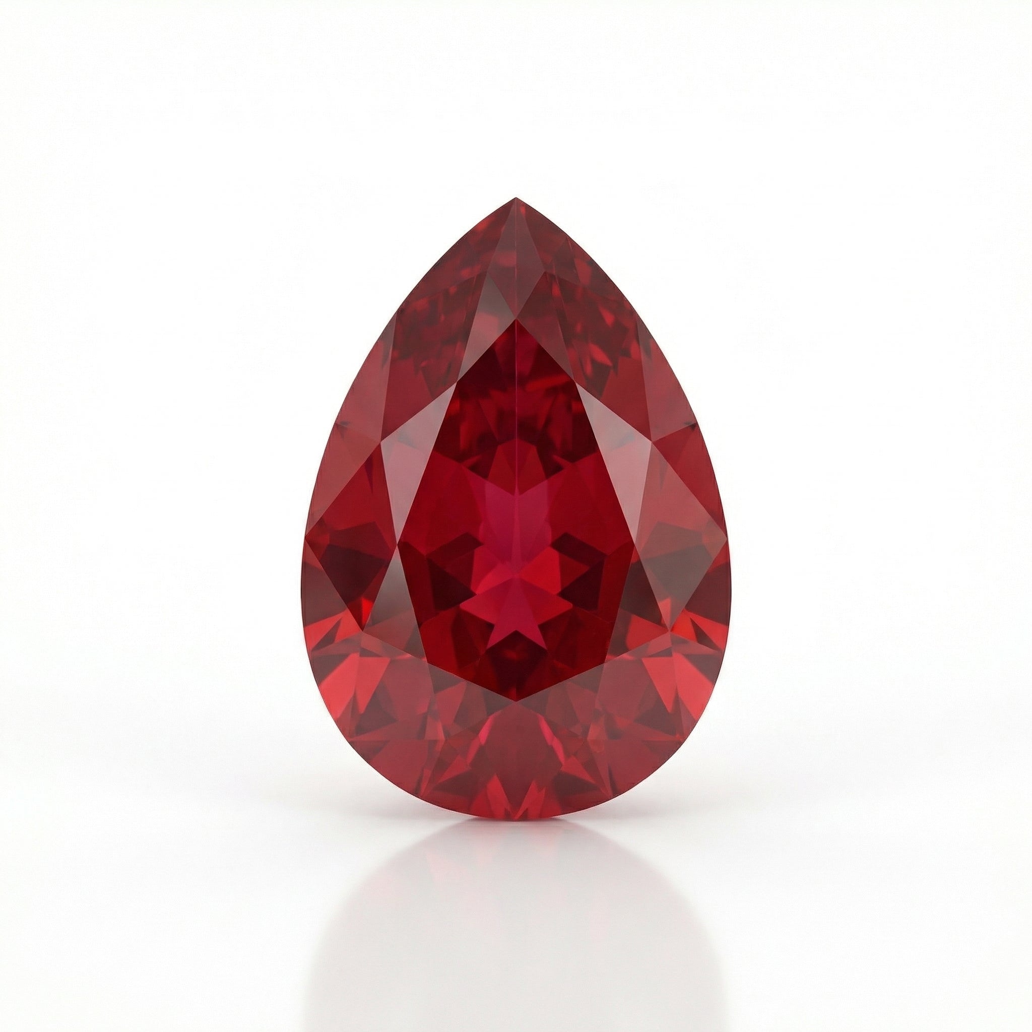 IGI Certified Laboratory Grown Ruby | 10.75 Carat Pear Mixed Cut | Purplish Red Luxury Gemstone-Saleh Sallom Main image