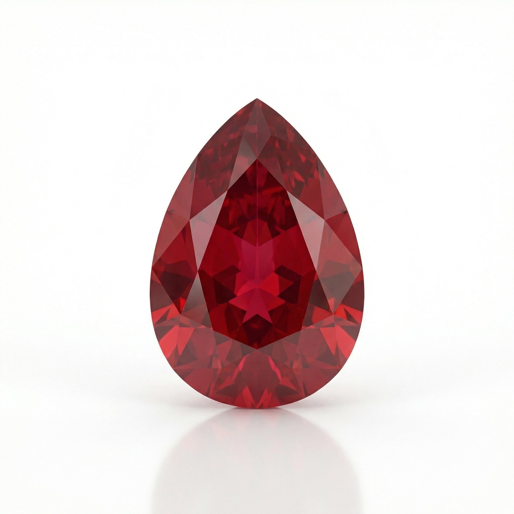 IGI Certified Laboratory Grown Ruby | 10.75 Carat Pear Mixed Cut | Purplish Red Luxury Gemstone-Saleh Sallom