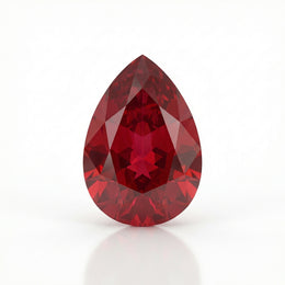 IGI Certified Laboratory Grown Ruby | 10.75 Carat Pear Mixed Cut | Purplish Red Luxury Gemstone-Saleh Sallom