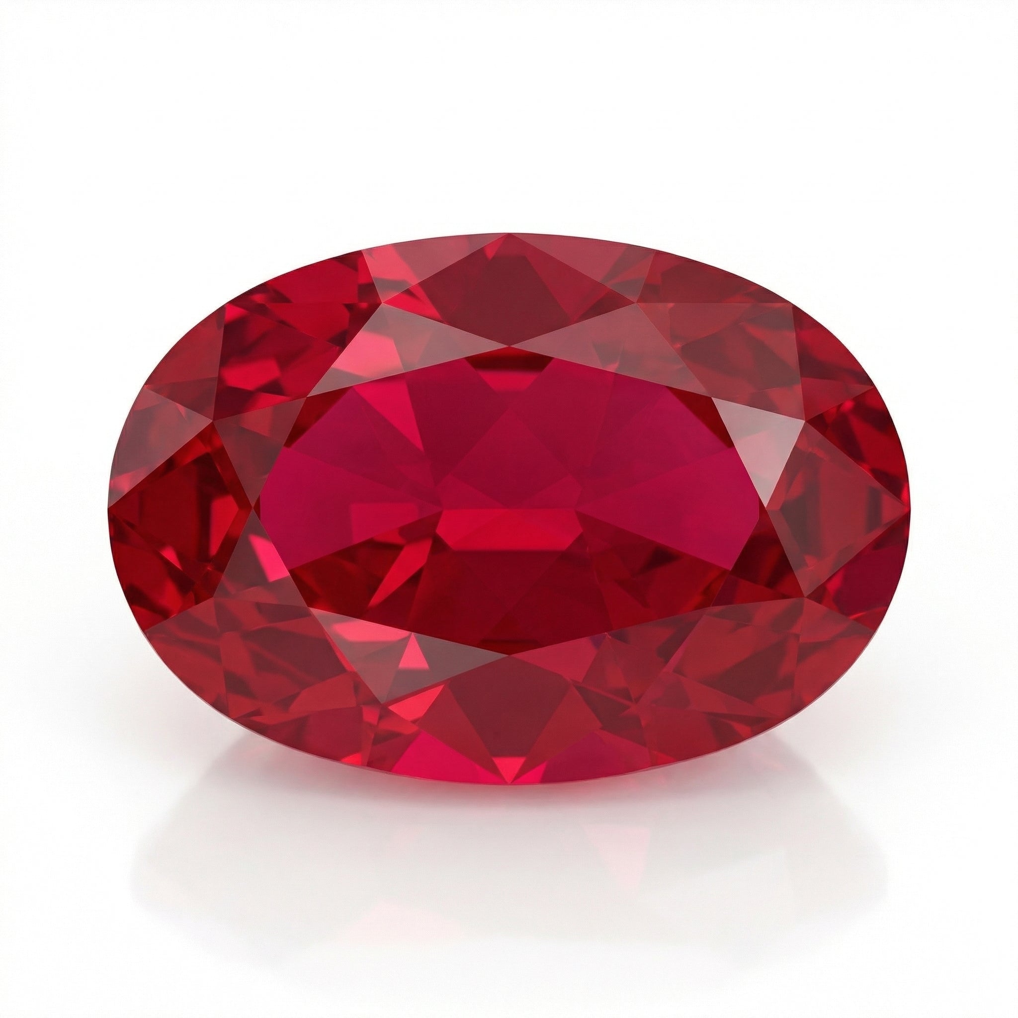 IGI Certified Laboratory Grown Ruby | 7.04 Carat Oval Mixed Cut | Purplish Red Luxury Gemstone-Saleh Sallom Main image