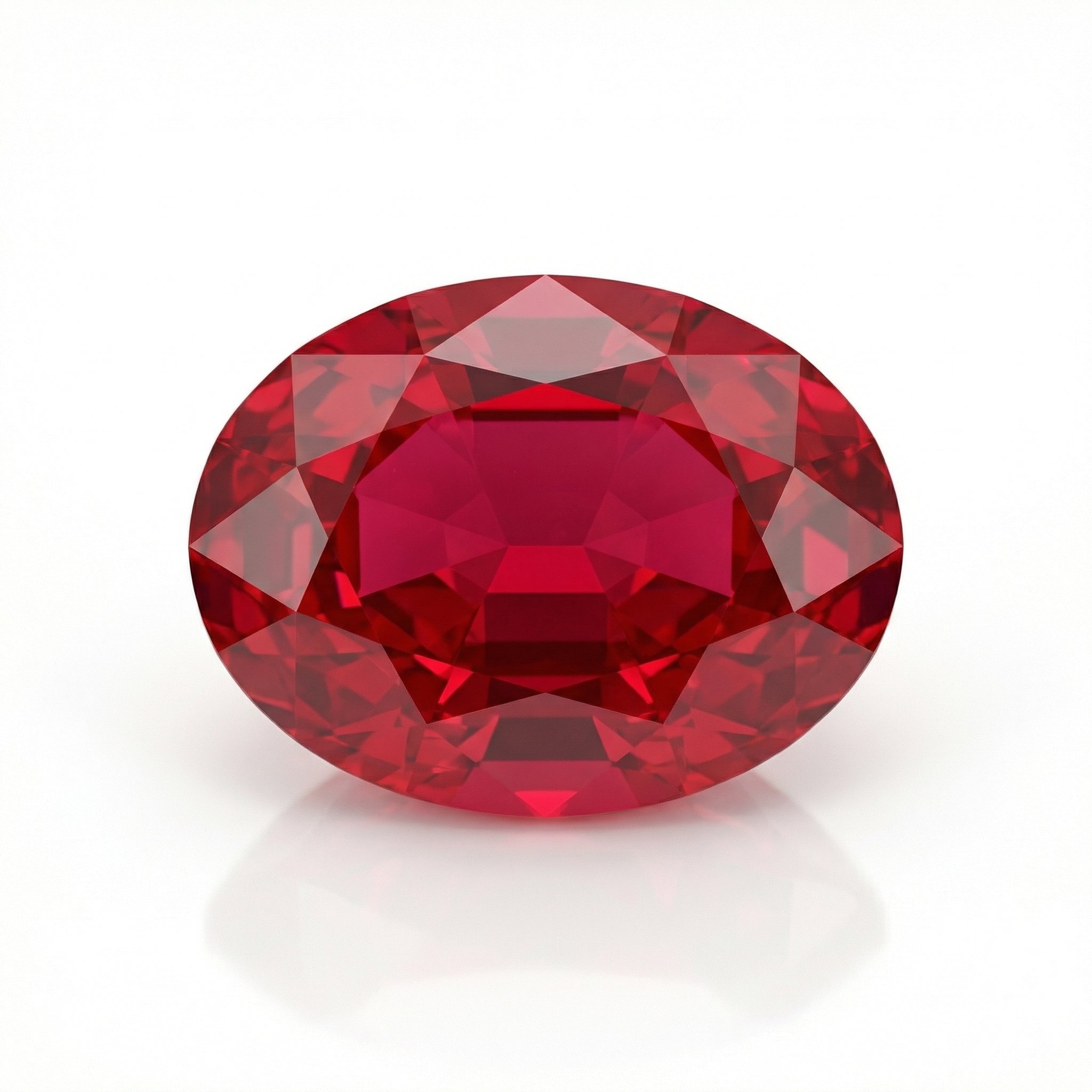 IGI Certified Laboratory Grown Ruby | 6.43 Carat Oval Mixed Cut | Purplish Red Luxury Gemstone-Saleh Sallom Main image
