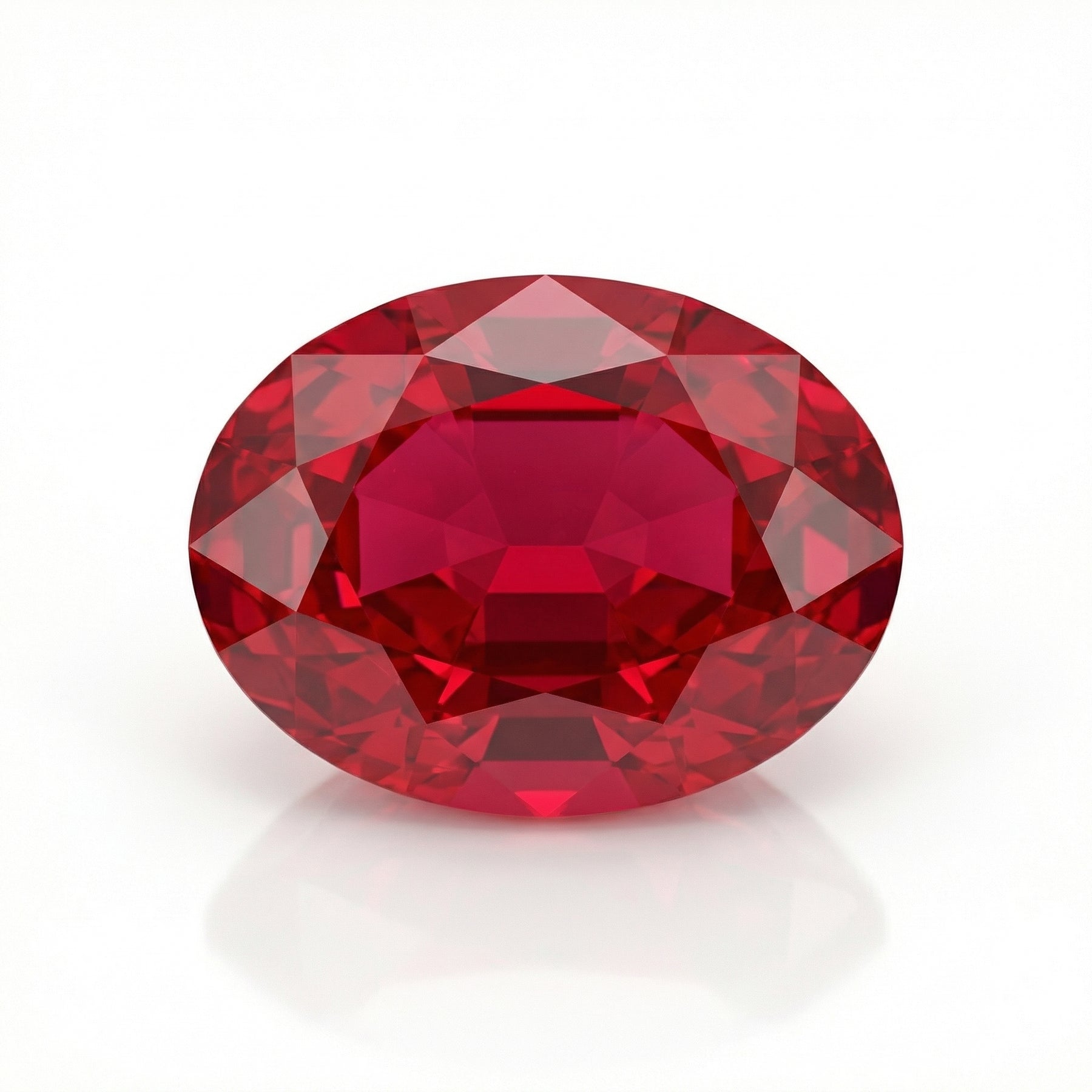 IGI Certified Laboratory Grown Ruby | 6.43 Carat Oval Mixed Cut | Purplish Red Luxury Gemstone-Saleh Sallom
