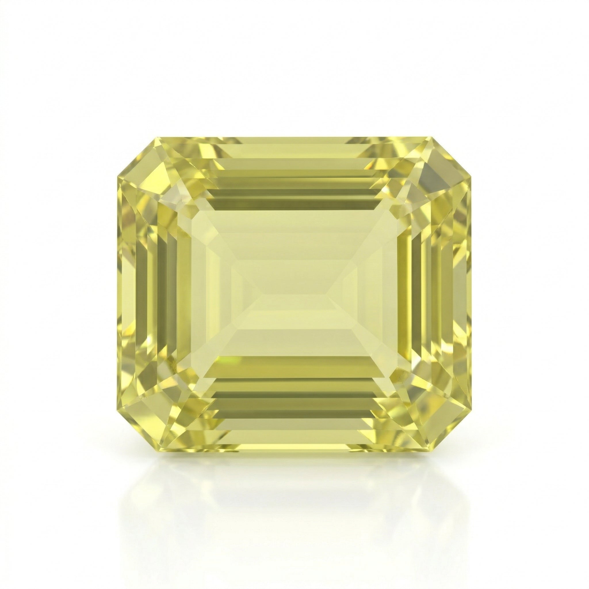 IGI Certified Laboratory Grown Yellow Sapphire | 17.99 Carat Emerald Cut | Statement Luxury Gemstone-Saleh Sallom Main image